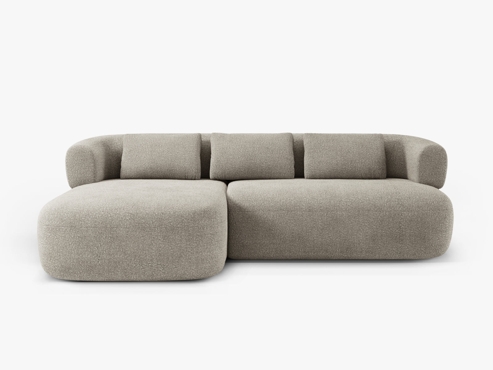 Jenny Boucle Ecksofa links 5 Sitzer in Light Grey präsentiert im Onlineshop von KAQTU Design AG. Ecksofa links ist von Micadoni