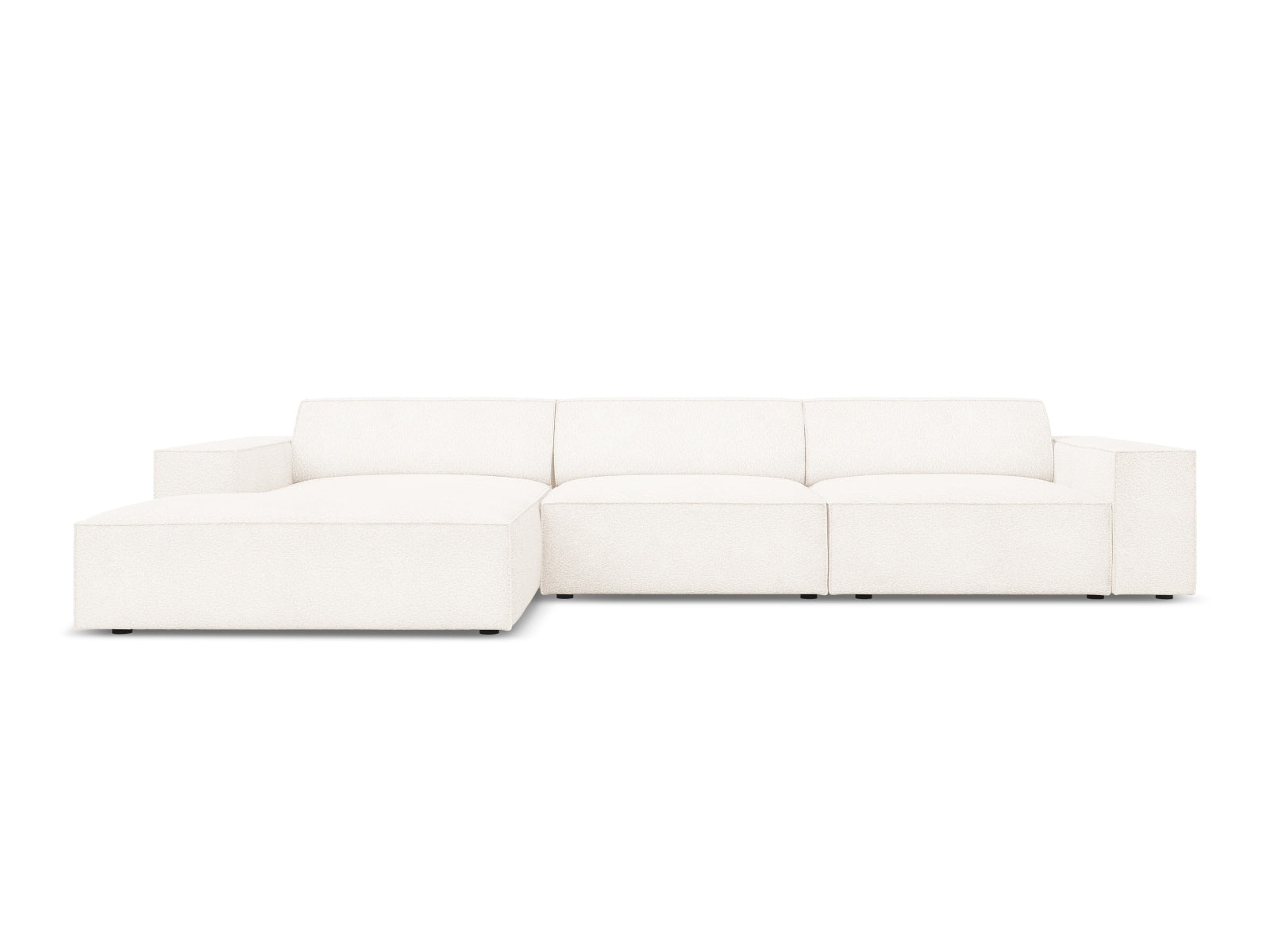 Jodie Boucle modulares Ecksofa links 4 Sitzer in Beige präsentiert im Onlineshop von KAQTU Design AG. Ecksofa links ist von Micadoni