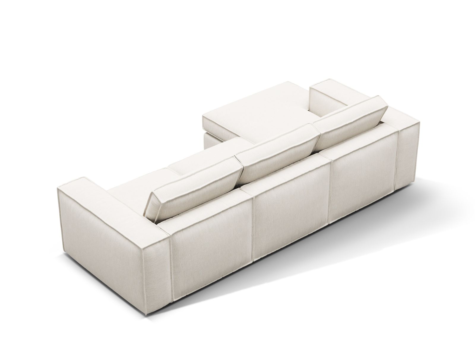 Modulares 3-Sitzer Ecksofa Pola mit linker Armlehne, perfekt für stilvolle Wohnzimmer, bietet Komfort und modernes Design.