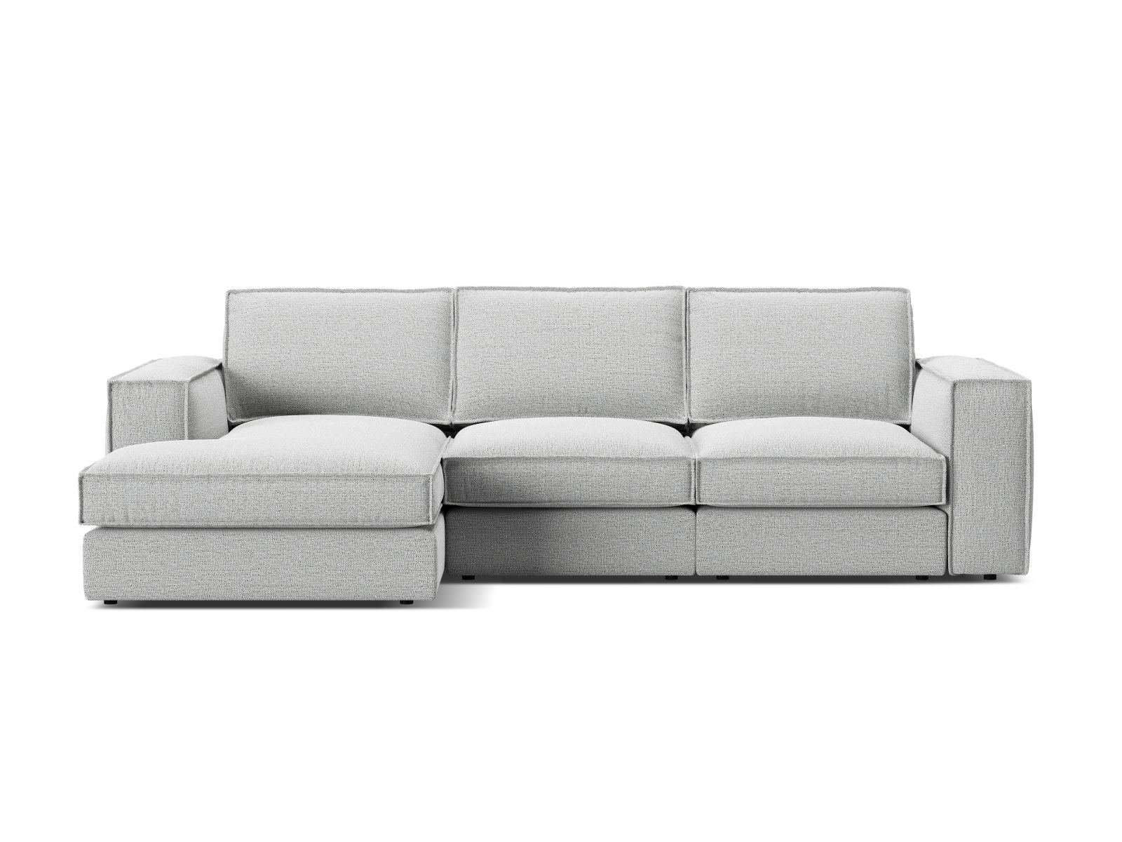 3-Sitzer Ecksofa links modular Pola in Light Grey-Babel präsentiert im Onlineshop von KAQTU Design AG. Ecksofa links ist von Micadoni
