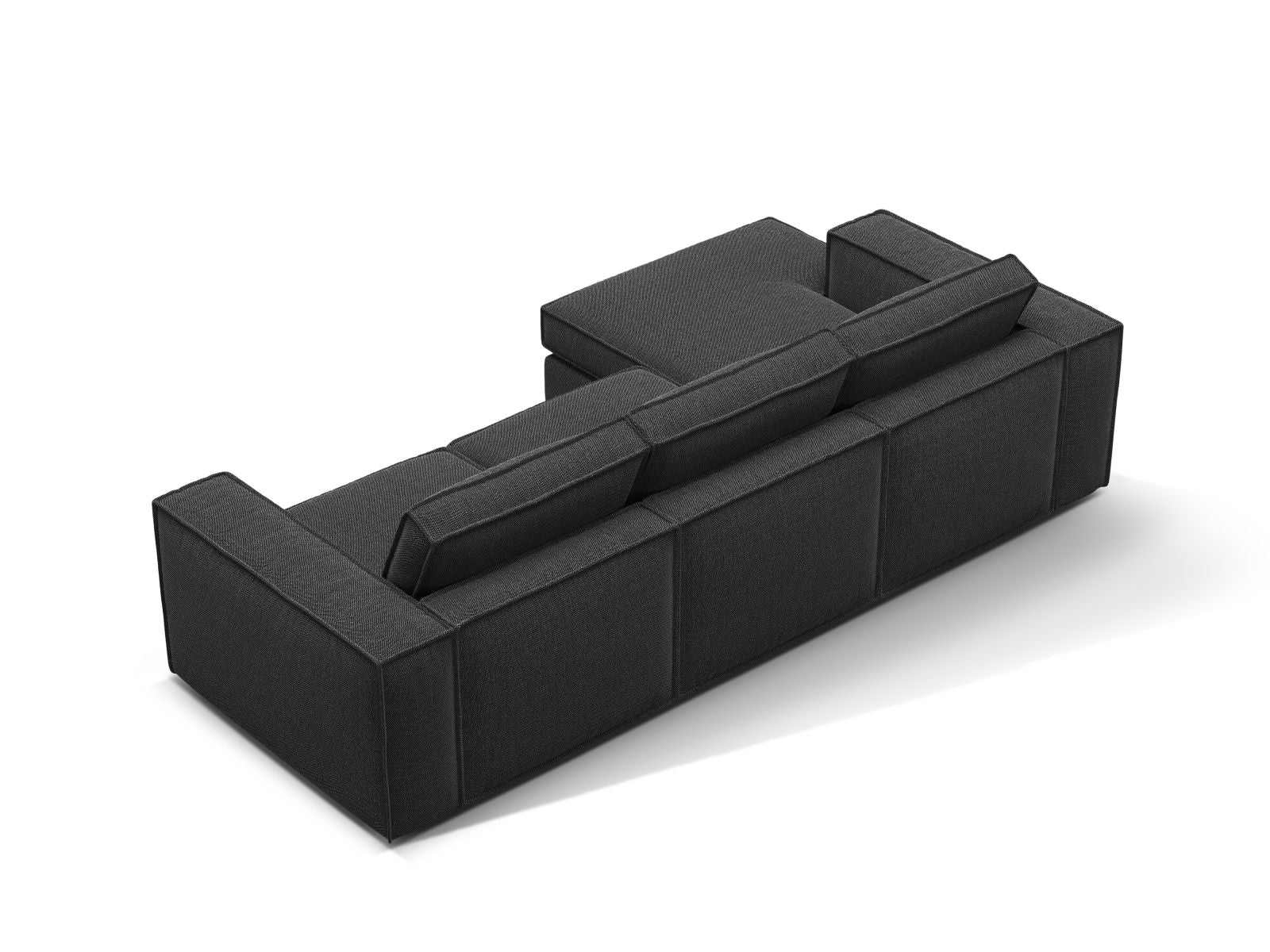 Modulares 3-Sitzer Ecksofa Pola von Micadoni, linksseitig, vereint Komfort und modernes Design für einladende Wohnbereiche.