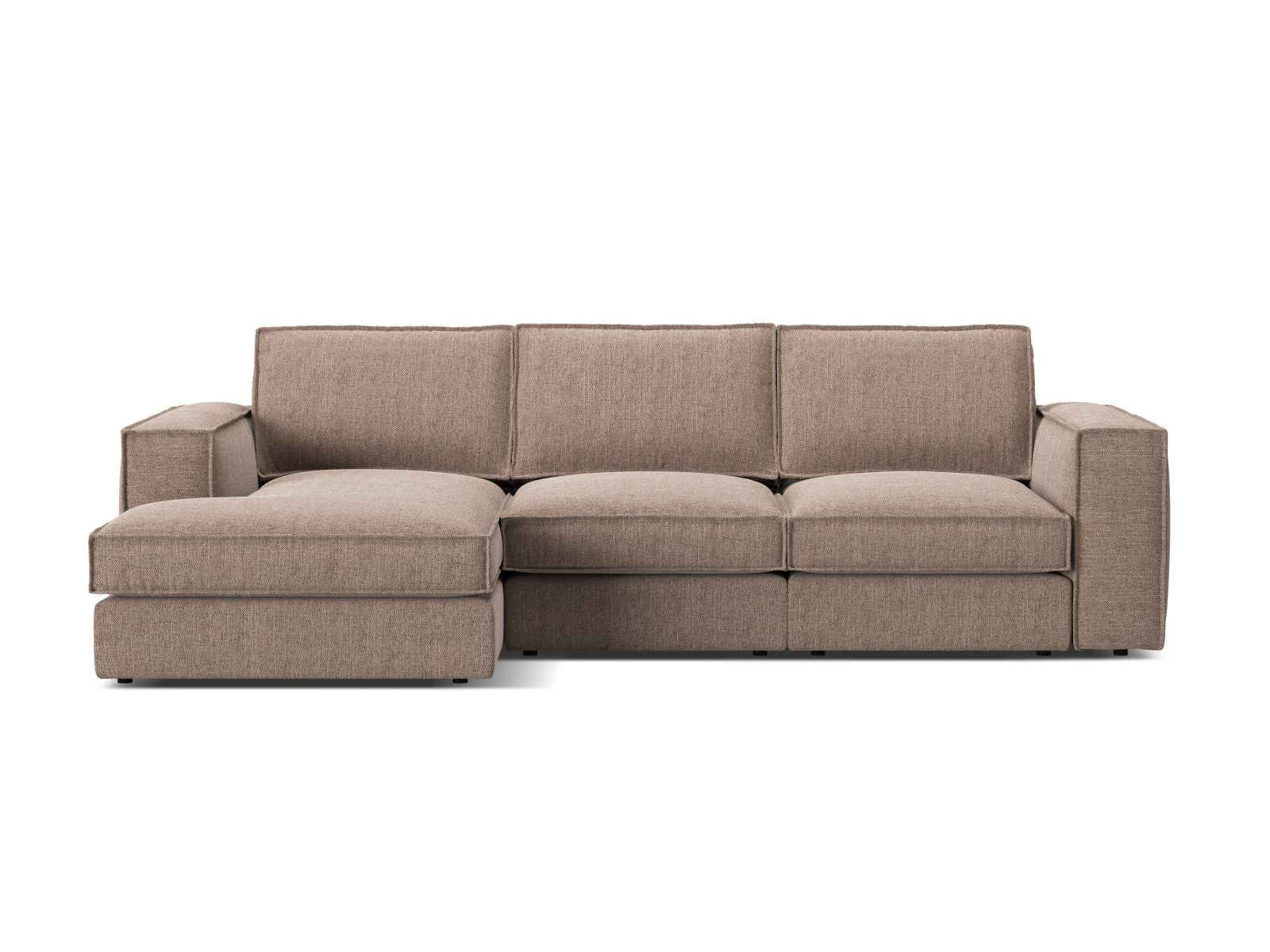 3-Sitzer Ecksofa links modular Pola in Light Brown-Babel präsentiert im Onlineshop von KAQTU Design AG. Ecksofa links ist von Micadoni