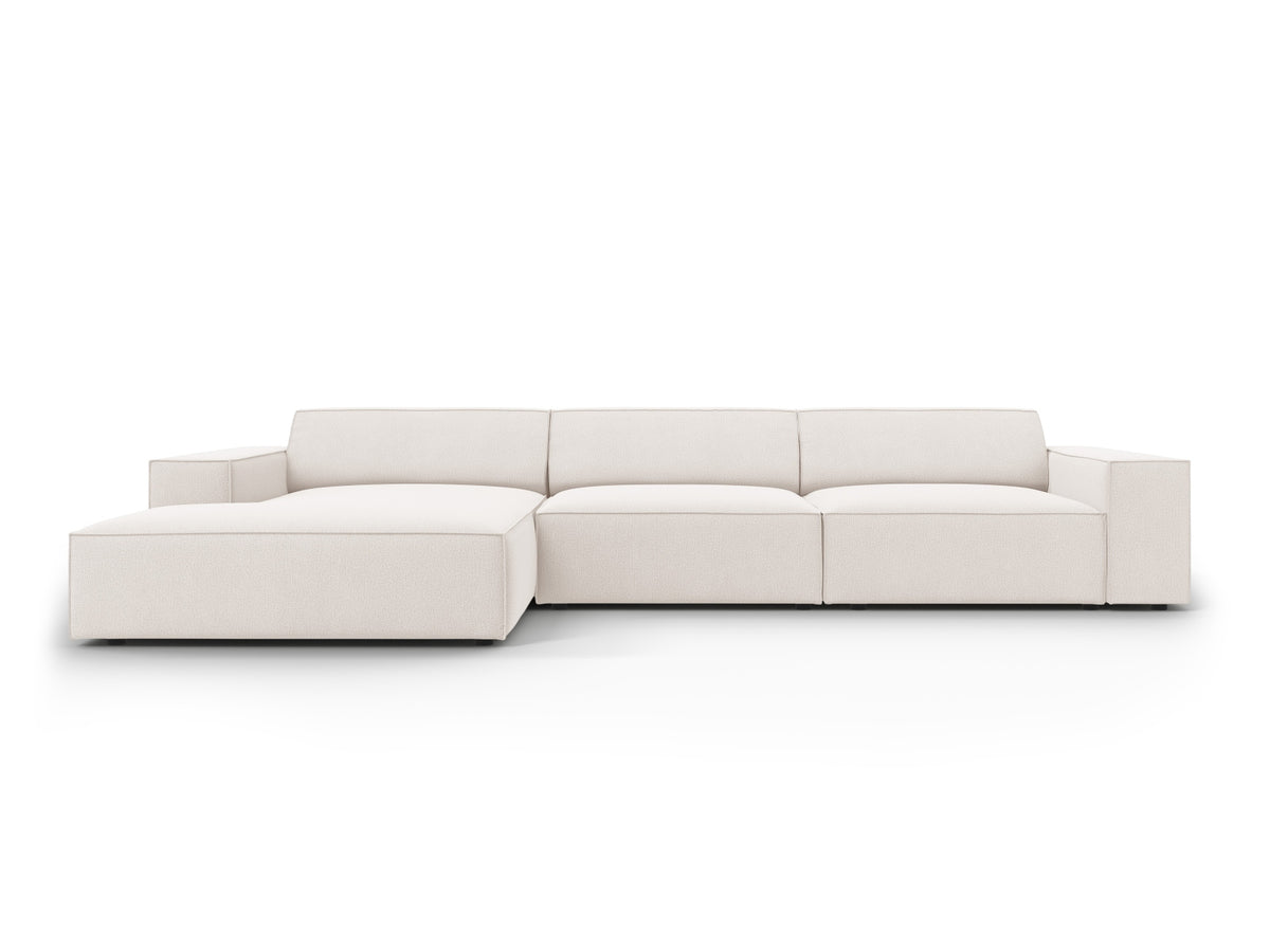 Jodie Modulares Ecksofa links 4 Sitzer in Light Beige-Megan präsentiert im Onlineshop von KAQTU Design AG. L-Sofa links ist von Micadoni