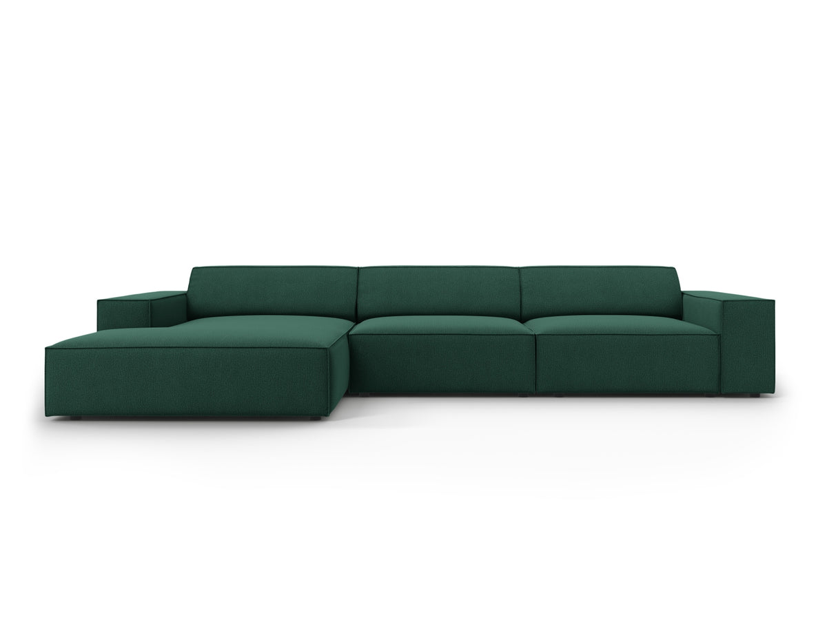 Jodie Modulares Ecksofa links 4 Sitzer in Green-Megan präsentiert im Onlineshop von KAQTU Design AG. L-Sofa links ist von Micadoni