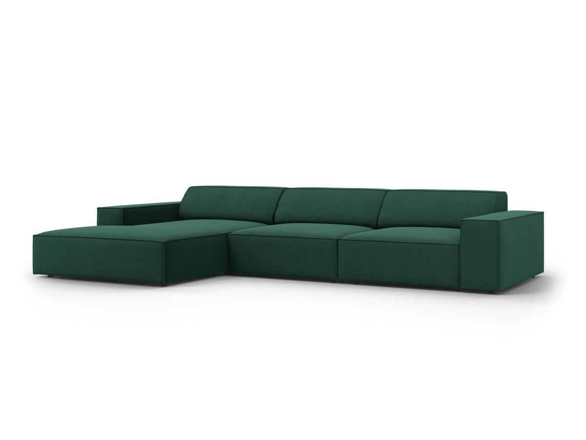 Jodie Modulares Ecksofa links 4 Sitzer in Green-Megan präsentiert im Onlineshop von KAQTU Design AG. L-Sofa links ist von Micadoni