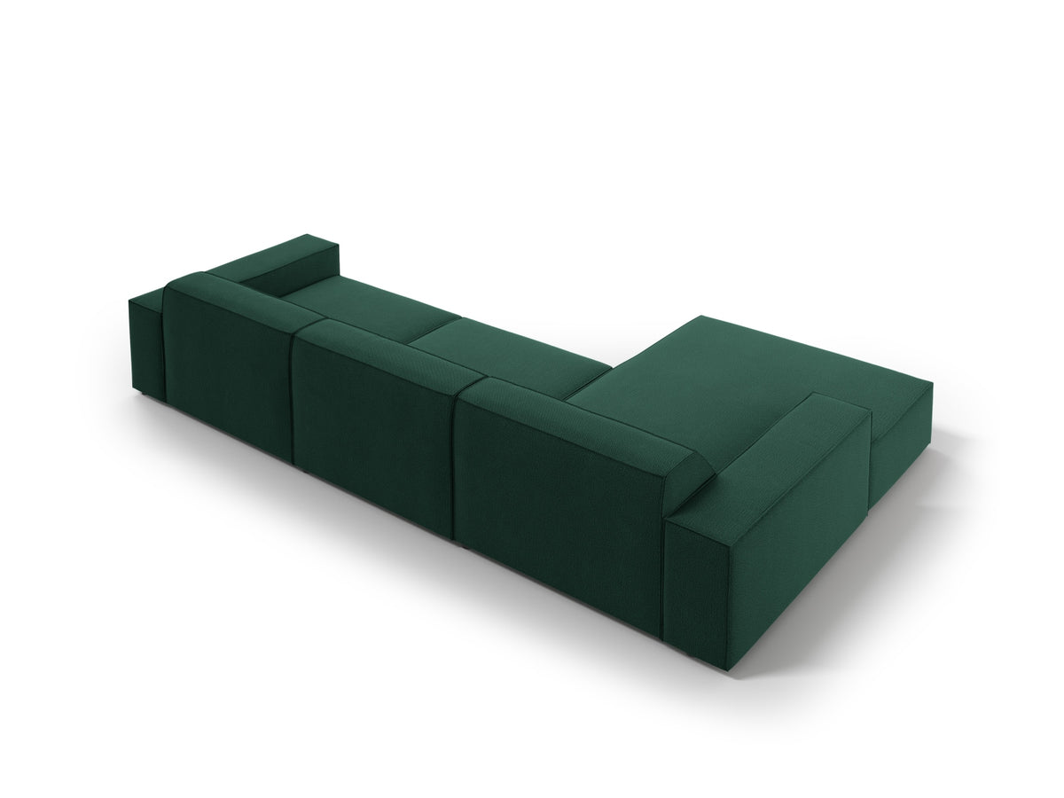 Jodie Modulares Ecksofa links 4 Sitzer in Green-Megan präsentiert im Onlineshop von KAQTU Design AG. L-Sofa links ist von Micadoni
