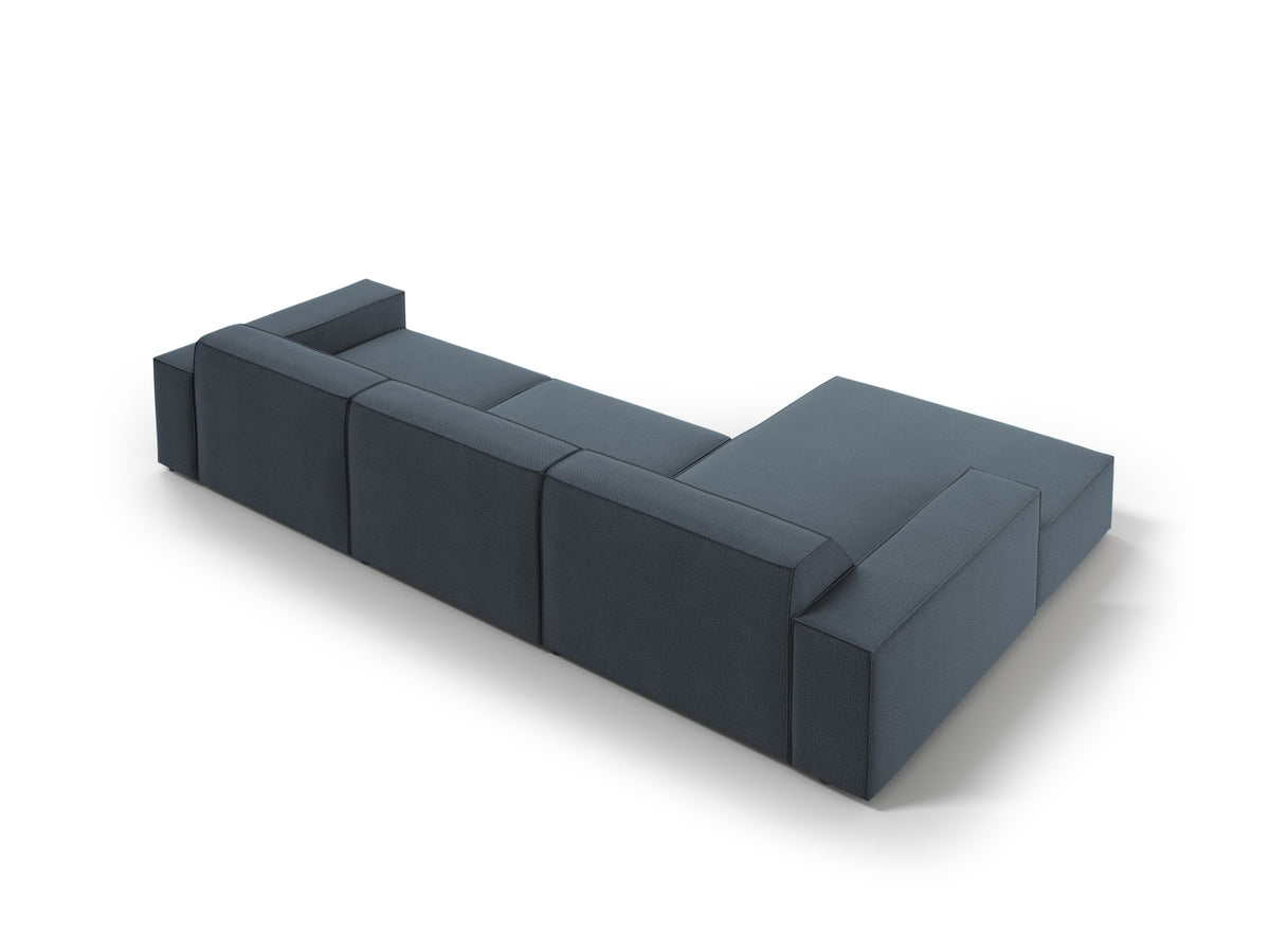 Jodie Modulares Ecksofa links 4 Sitzer in Blue-Megan präsentiert im Onlineshop von KAQTU Design AG. L-Sofa links ist von Micadoni