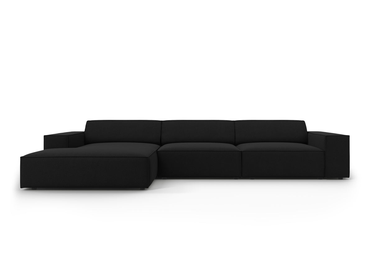 Jodie Modulares Ecksofa links 4 Sitzer in Black-Megan präsentiert im Onlineshop von KAQTU Design AG. L-Sofa links ist von Micadoni