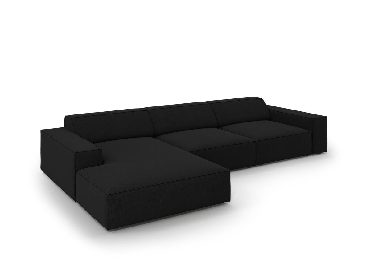 Jodie Modulares Ecksofa links 4 Sitzer in Black-Megan präsentiert im Onlineshop von KAQTU Design AG. L-Sofa links ist von Micadoni