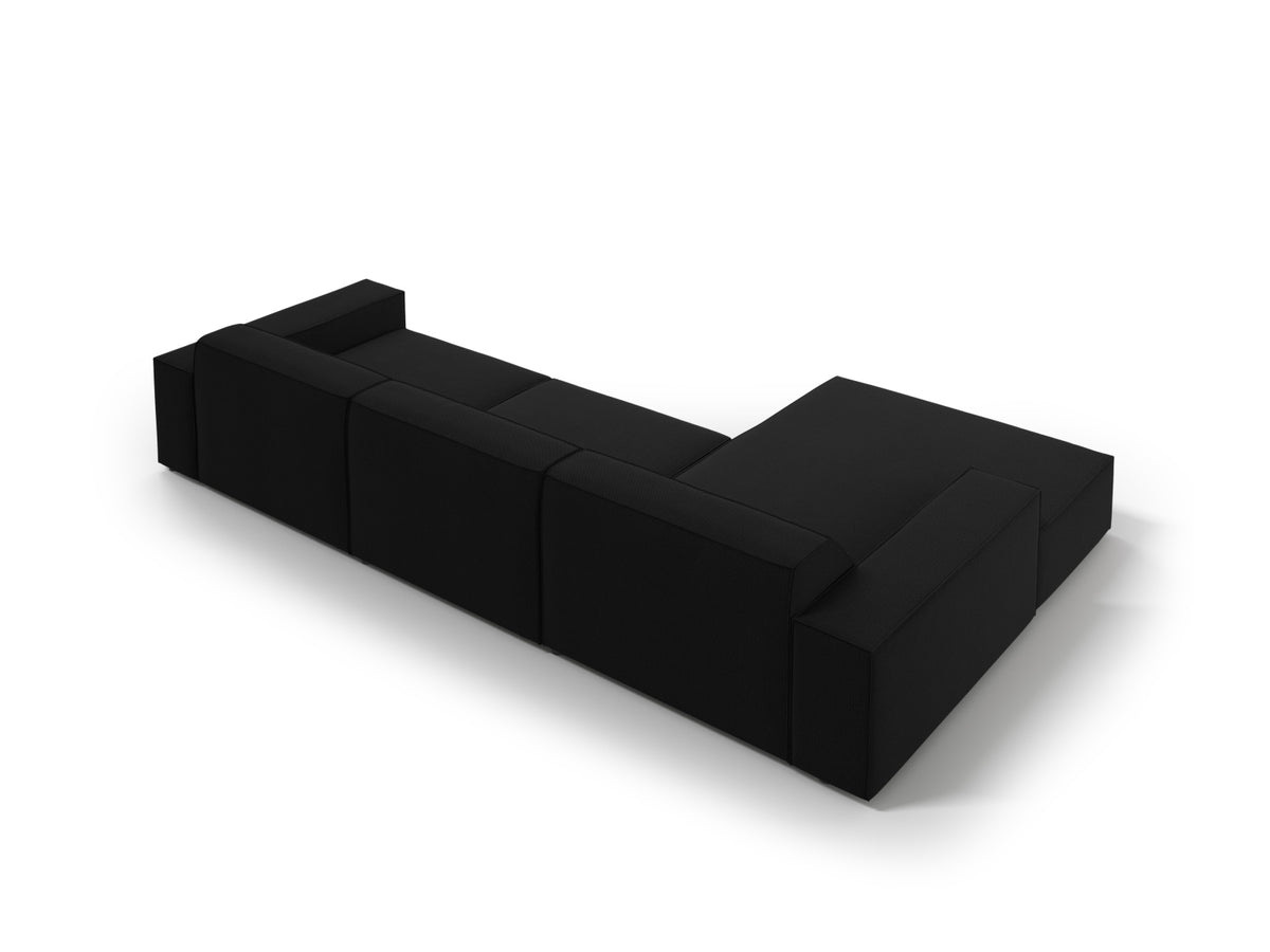 Jodie Modulares Ecksofa links 4 Sitzer in Black-Megan präsentiert im Onlineshop von KAQTU Design AG. L-Sofa links ist von Micadoni