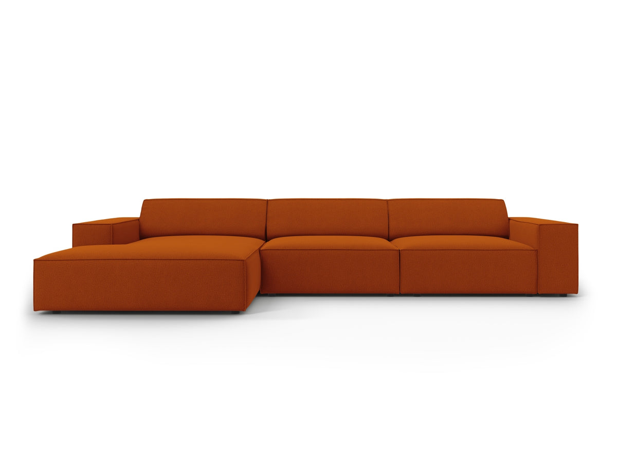 Jodie Modulares Ecksofa links 4 Sitzer in Terracotta-Megan präsentiert im Onlineshop von KAQTU Design AG. L-Sofa links ist von Micadoni