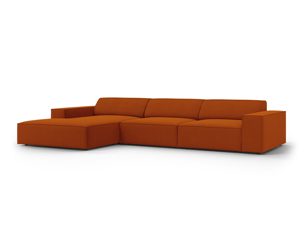 Jodie Modulares Ecksofa links 4 Sitzer in Terracotta-Megan präsentiert im Onlineshop von KAQTU Design AG. L-Sofa links ist von Micadoni