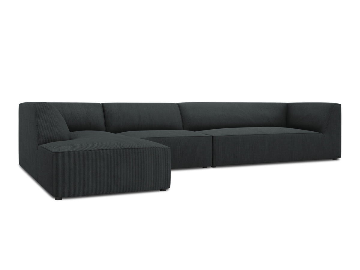 Ruby Modulares Ecksofa links 5 Sitzer in Black-Scala präsentiert im Onlineshop von KAQTU Design AG. Ecksofa links ist von Micadoni