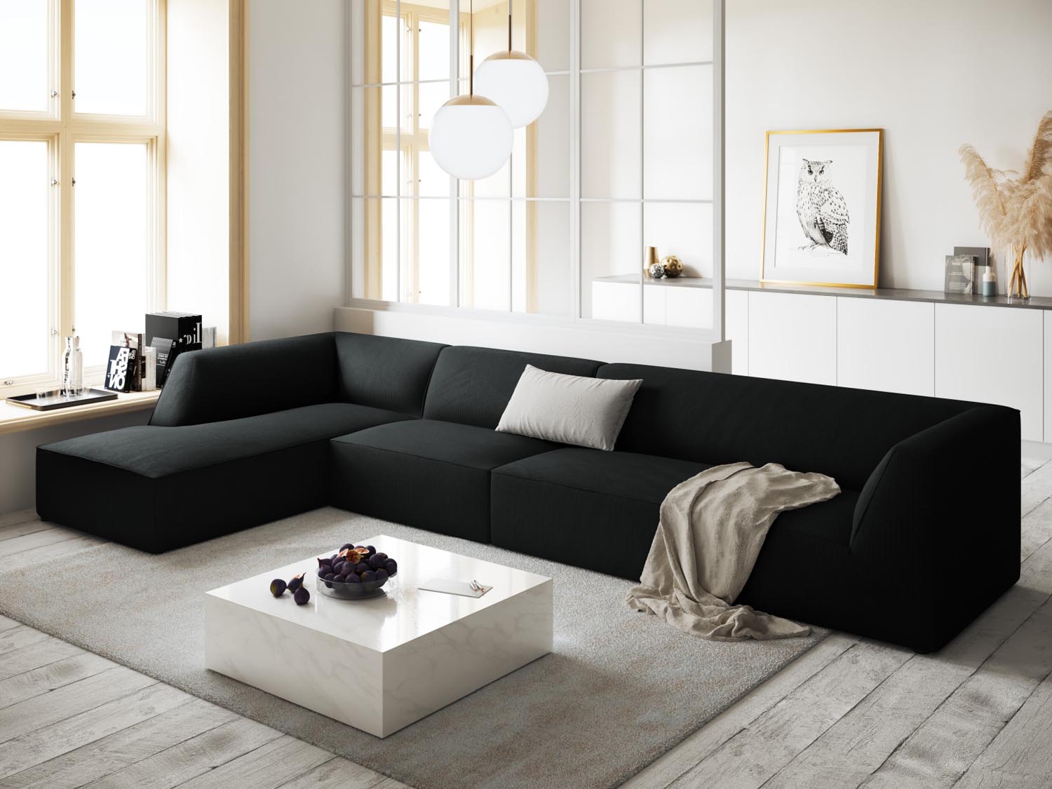 Entdecken Sie das stilvolle Ruby Ecksofa links 5 Sitzer von Micadoni – Komfort und Eleganz für Ihr modernes Zuhause.