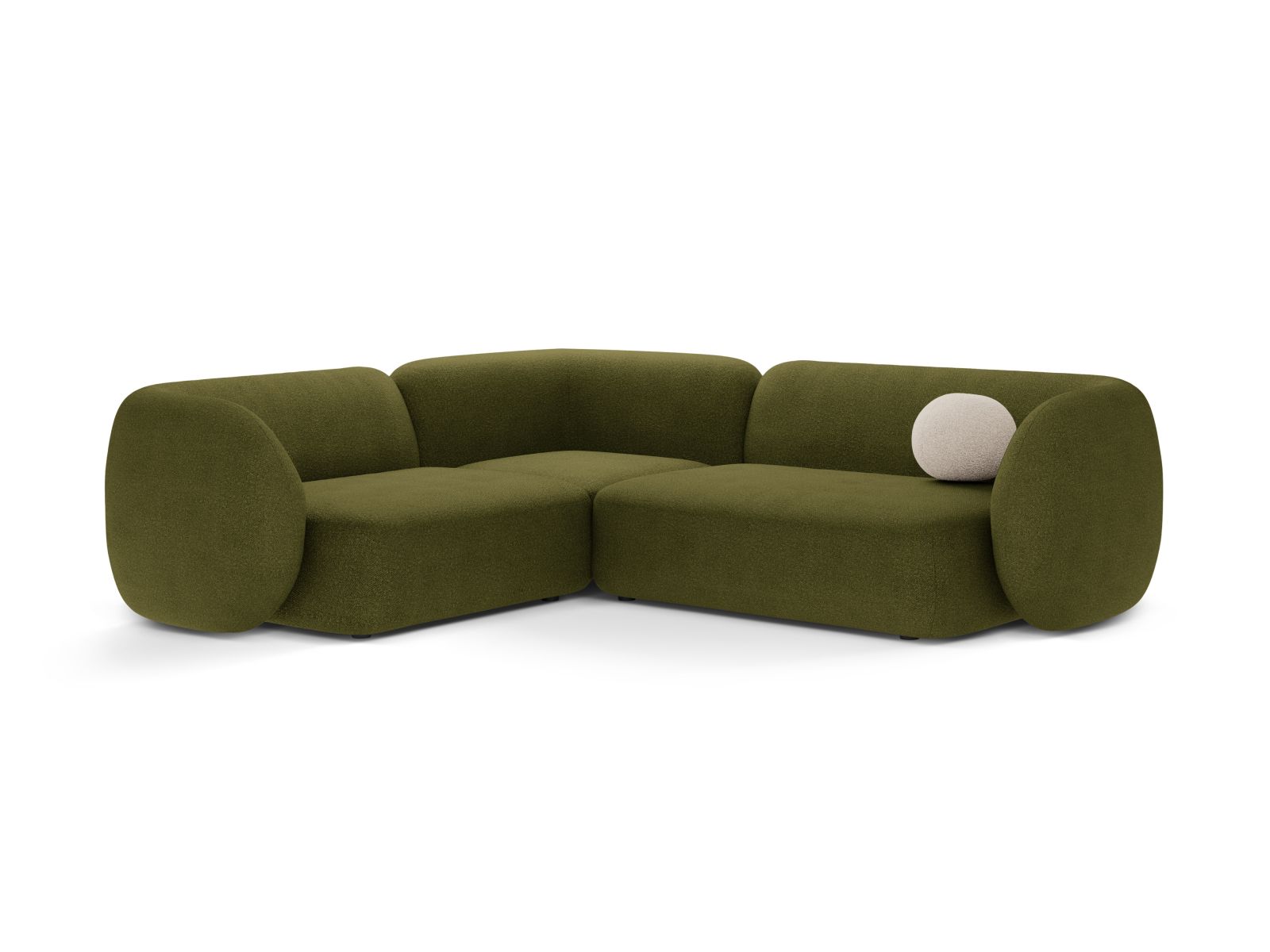 4-Sitzer Modular Ecksofa links Kate in Dark Olive Green-Baloo präsentiert im Onlineshop von KAQTU Design AG. Ecksofa links ist von Micadoni