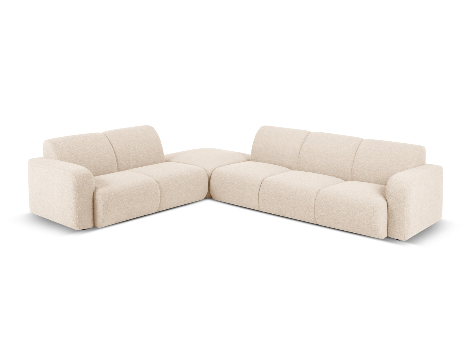 Molino Boucle Ecksofa links 6 Sitzer in Beige-Baloo präsentiert im Onlineshop von KAQTU Design AG. Ecksofa links ist von Micadoni