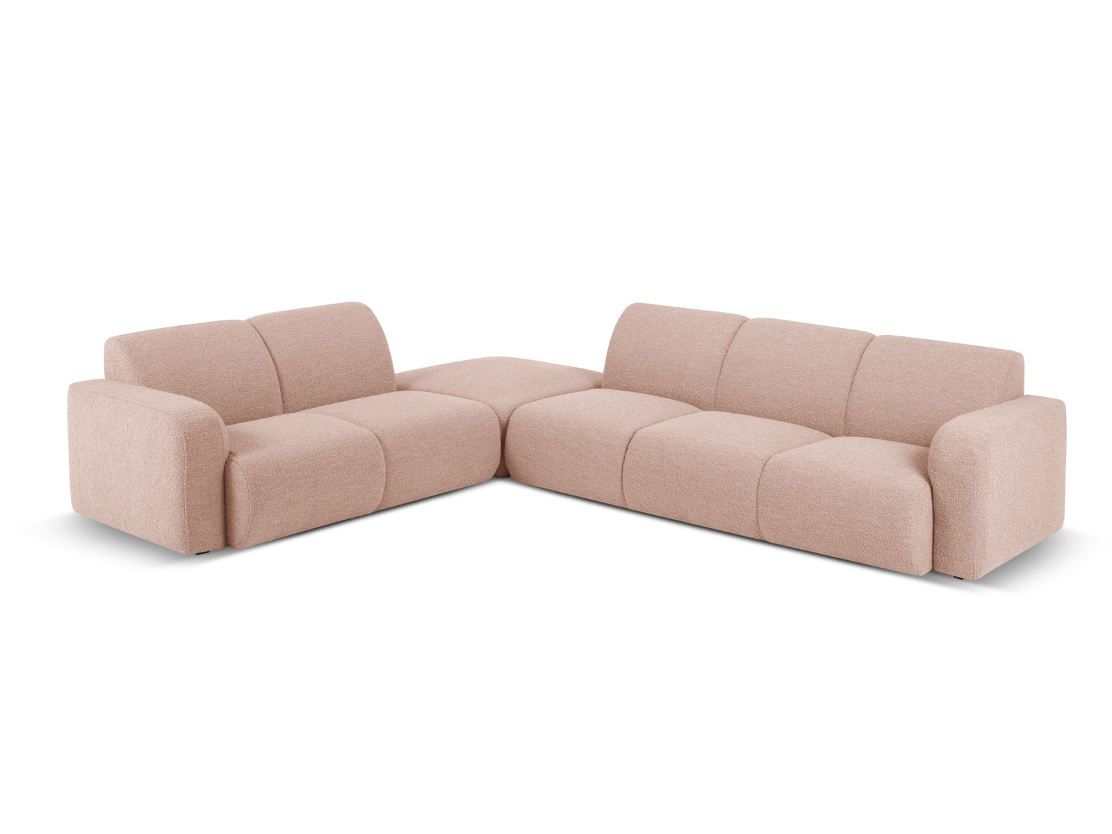 Molino Boucle Ecksofa links 6 Sitzer in Powder Pink präsentiert im Onlineshop von KAQTU Design AG. Ecksofa links ist von Micadoni