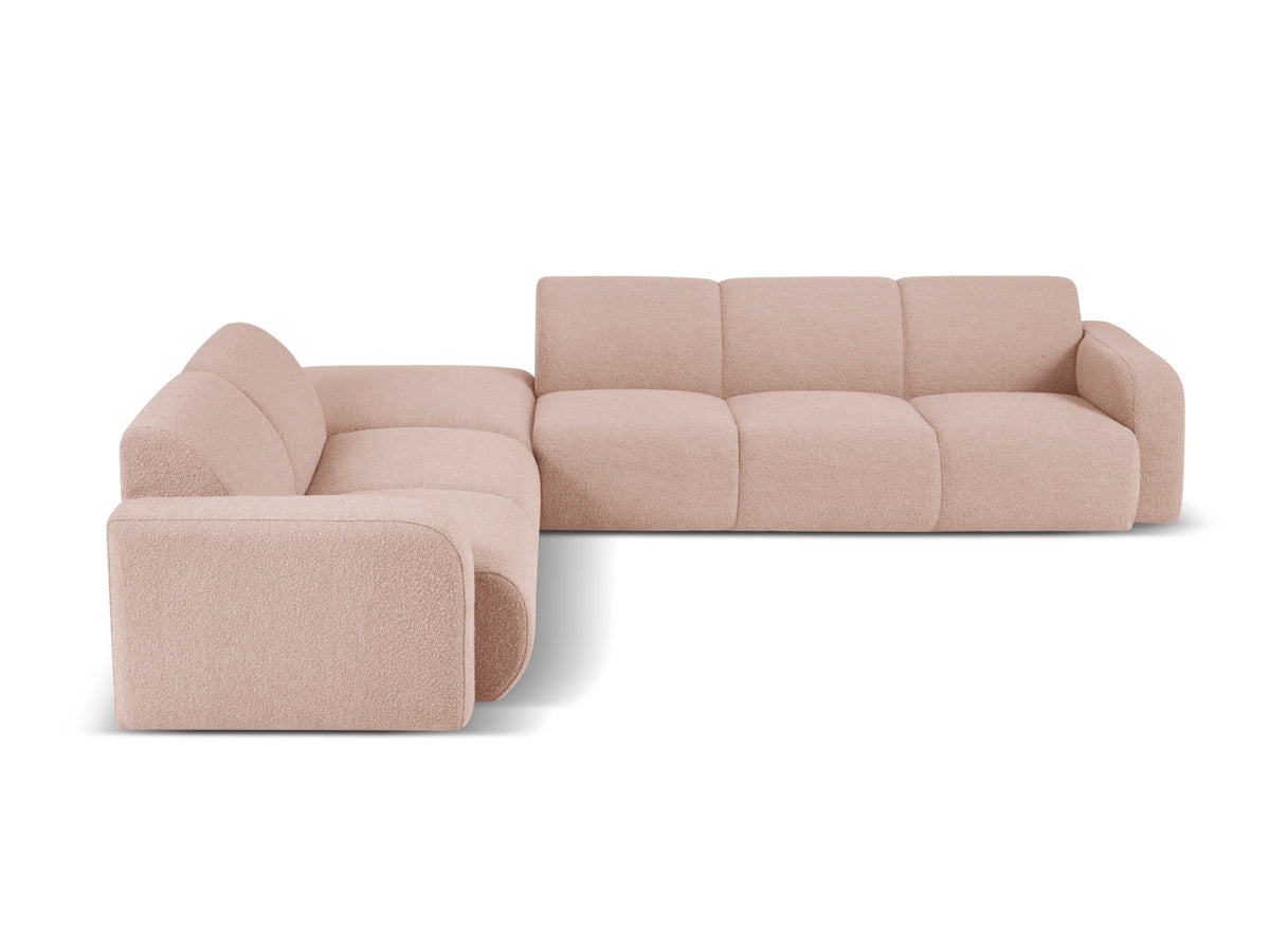Molino Boucle Ecksofa links 6 Sitzer in Powder Pink-Baloo präsentiert im Onlineshop von KAQTU Design AG. Ecksofa links ist von Micadoni