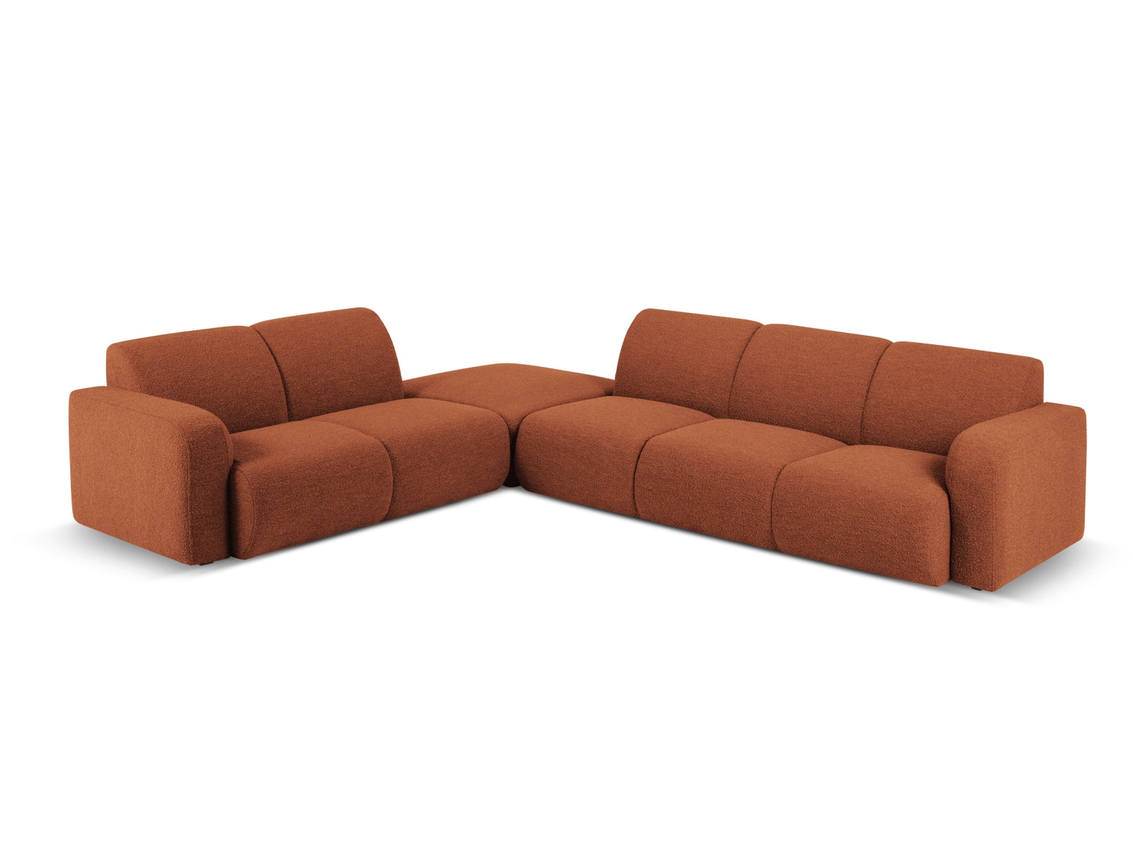 Molino Boucle Ecksofa links 6 Sitzer in Terracotta-Baloo präsentiert im Onlineshop von KAQTU Design AG. Ecksofa links ist von Micadoni