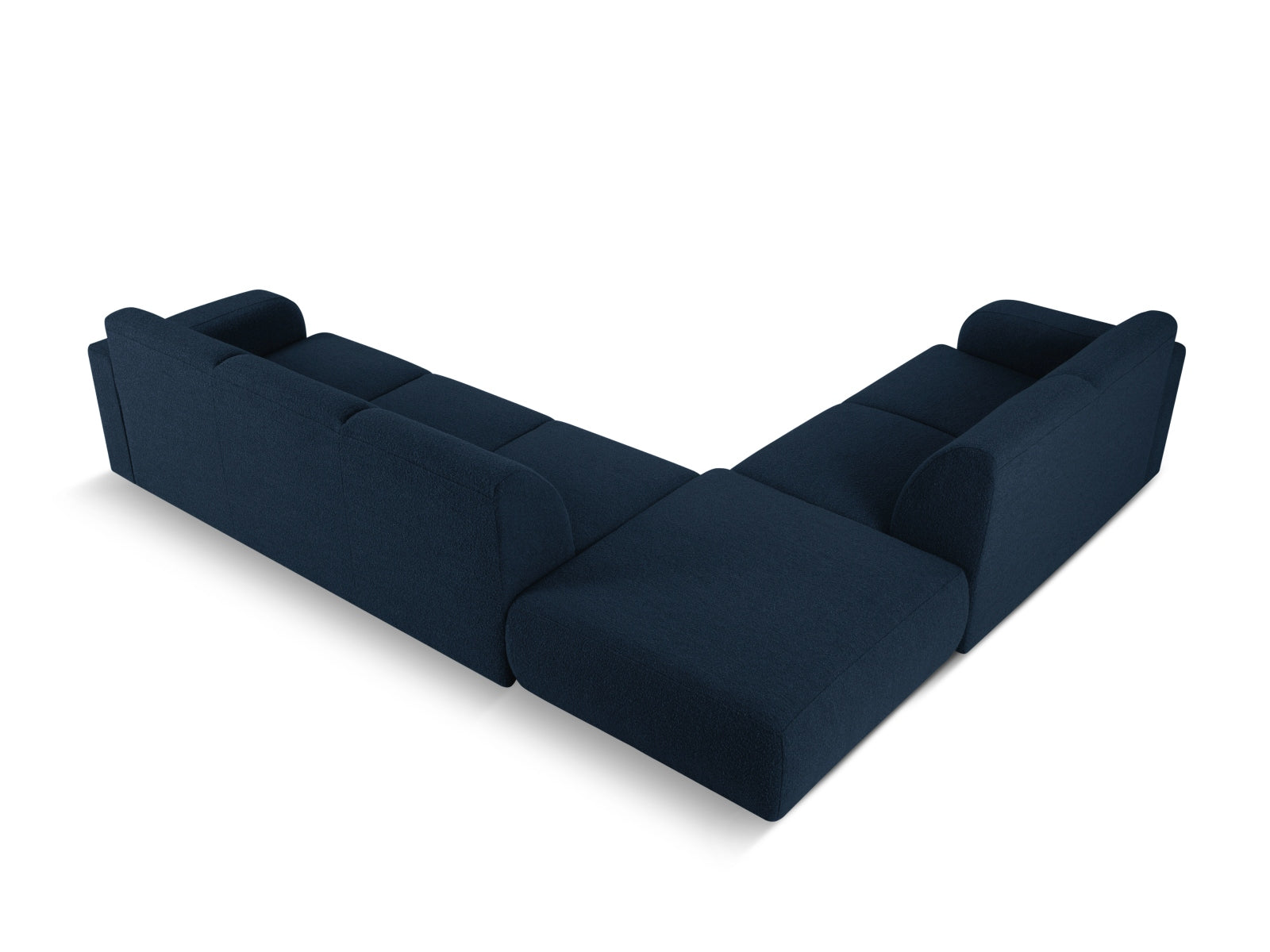 Erleben Sie das Molino Boucle Ecksofa links 6 Sitzer von Micadoni – ein modernes Sofa, das Komfort und Stil vereint und Platz für die ganze Familie bietet.