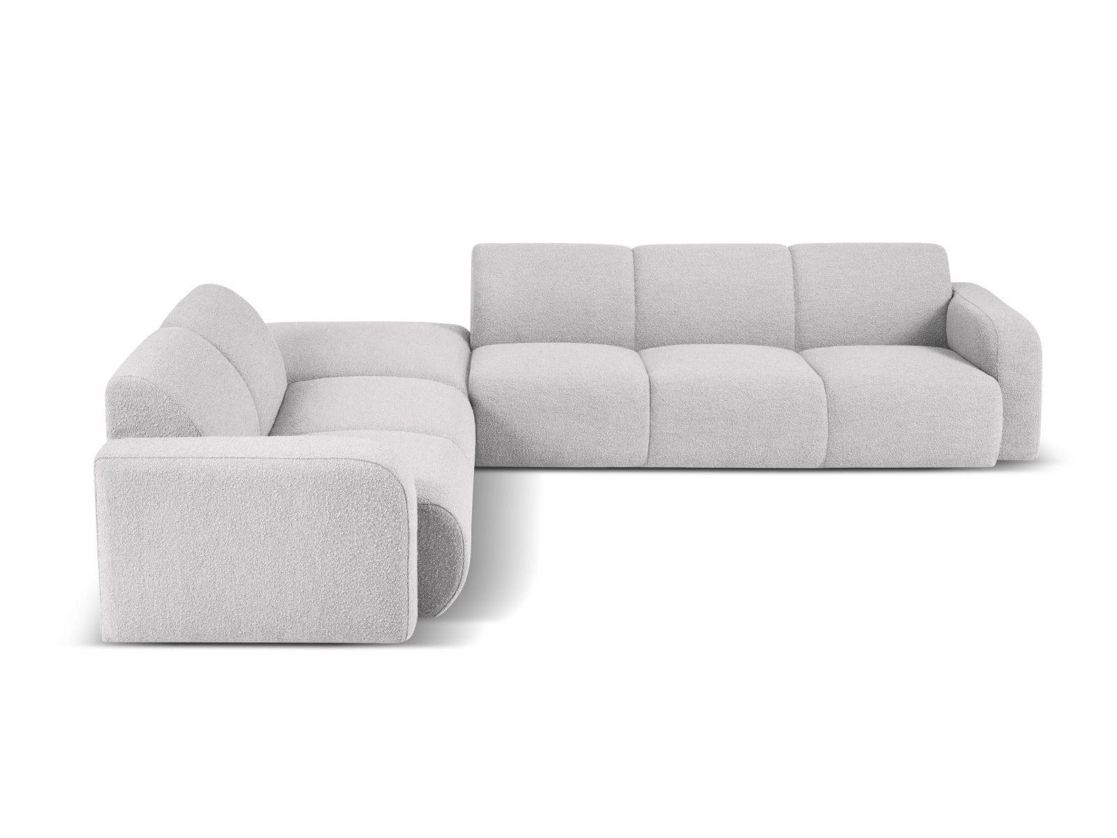 Entdecken Sie das elegante Molino Boucle Ecksofa links 6 Sitzer von Micadoni – stilvoll, komfortabel und ideal für gesellige Momente.