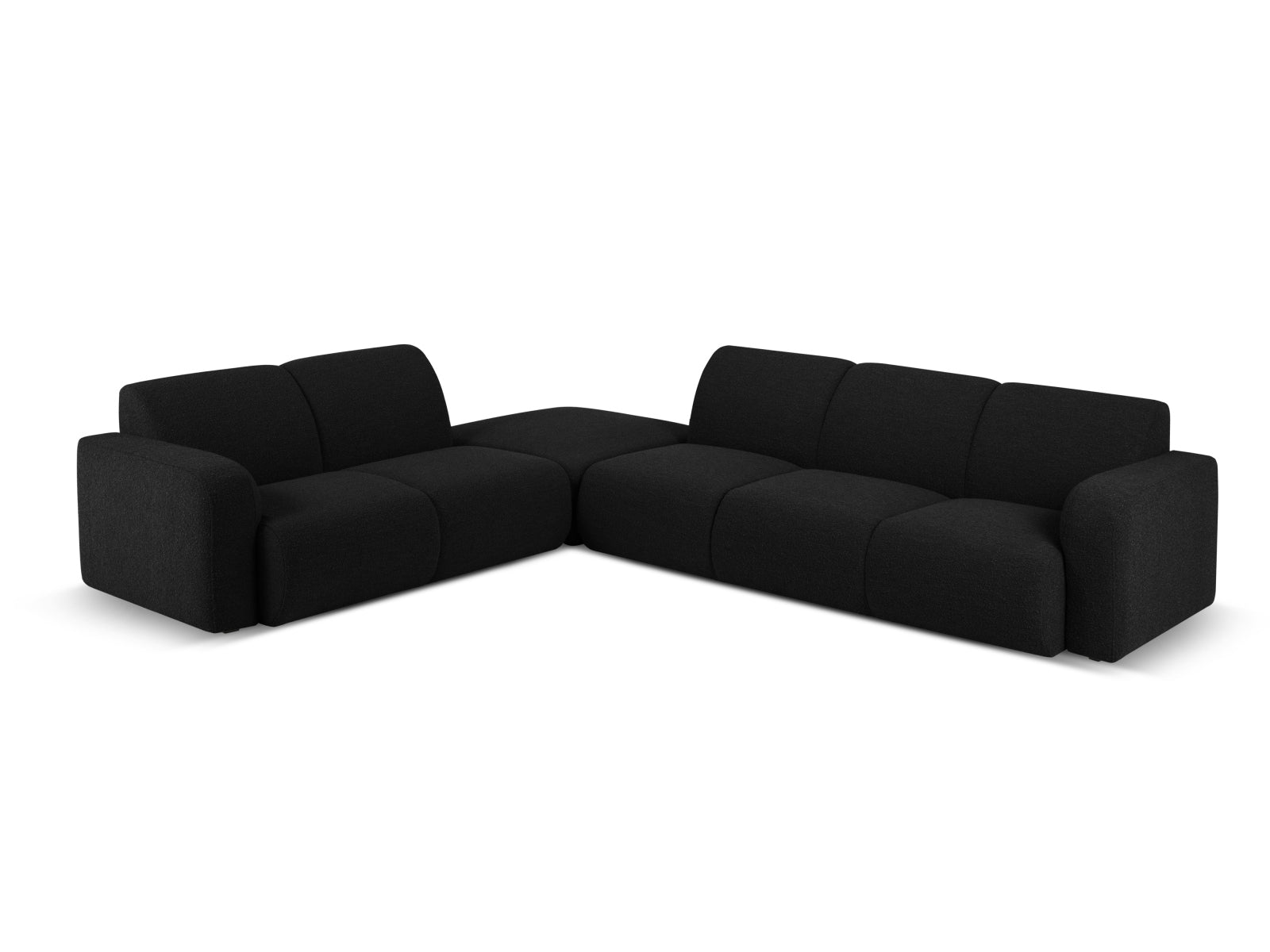 Molino Boucle Ecksofa links 6 Sitzer in Black präsentiert im Onlineshop von KAQTU Design AG. Ecksofa links ist von Micadoni