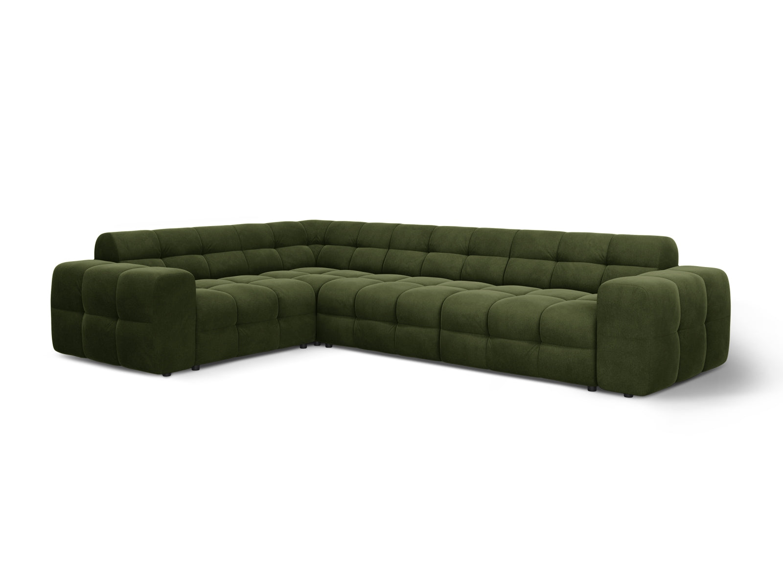 Erleben Sie das Kendal Velour Ecksofa 6 Sitzer von Micadoni – elegantes Design, viel Platz und höchsten Komfort für Ihr Wohnzimmer.