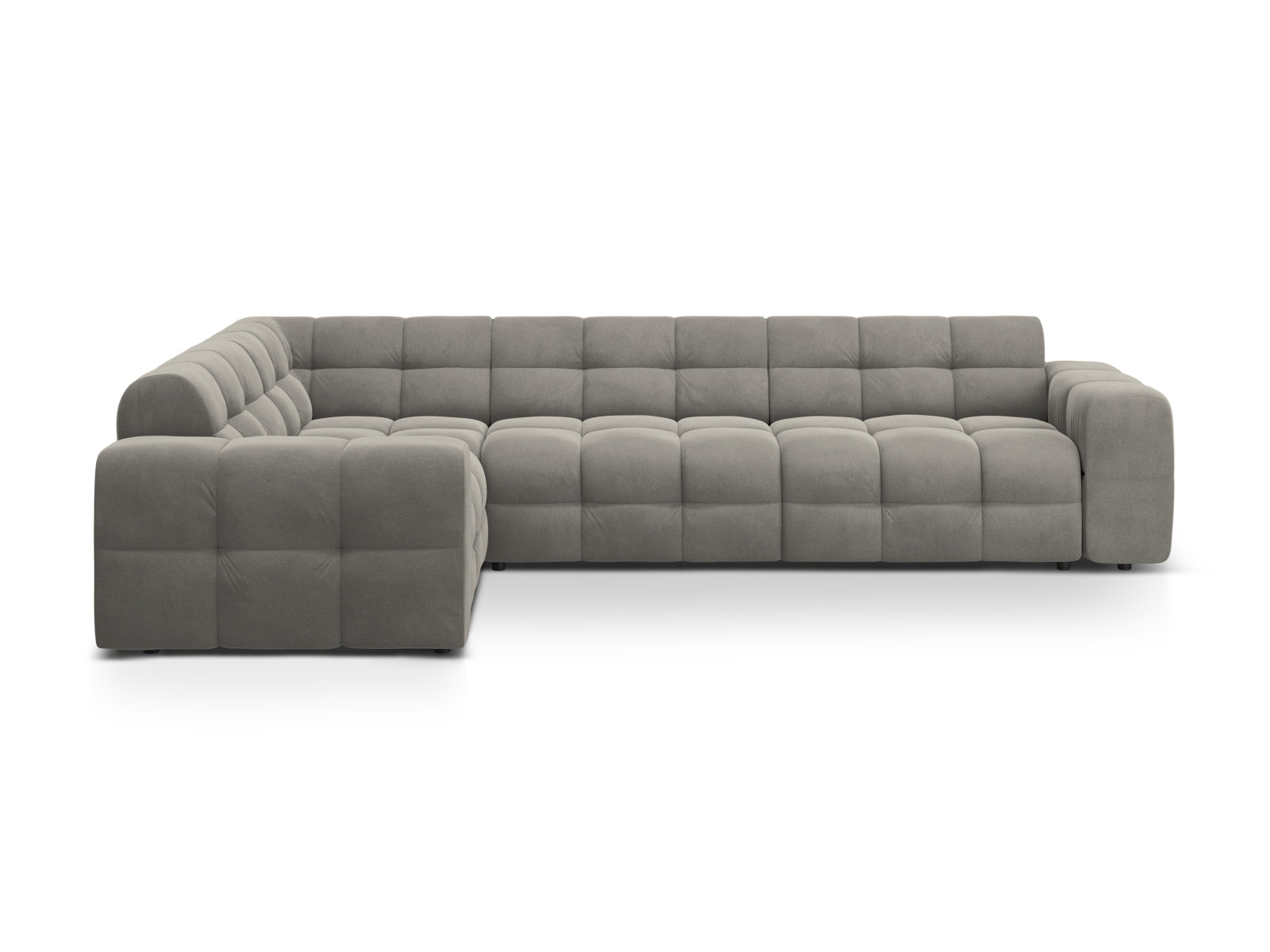 Kendal Velour links Ecksofa 6 Sitzer in Dark Grey präsentiert im Onlineshop von KAQTU Design AG. Ecksofa links ist von Micadoni