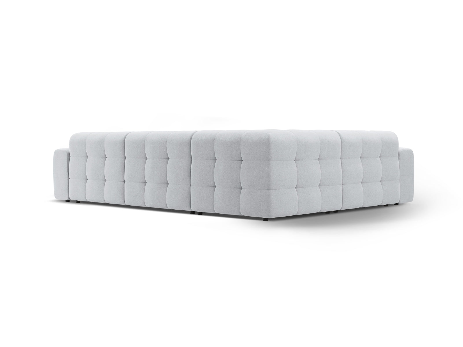 Modernes Kendal Ecksofa links für 6 Personen in zeitlosem Grau, ideal für gemütliche Abende und stilvolle Einrichtungsideen.