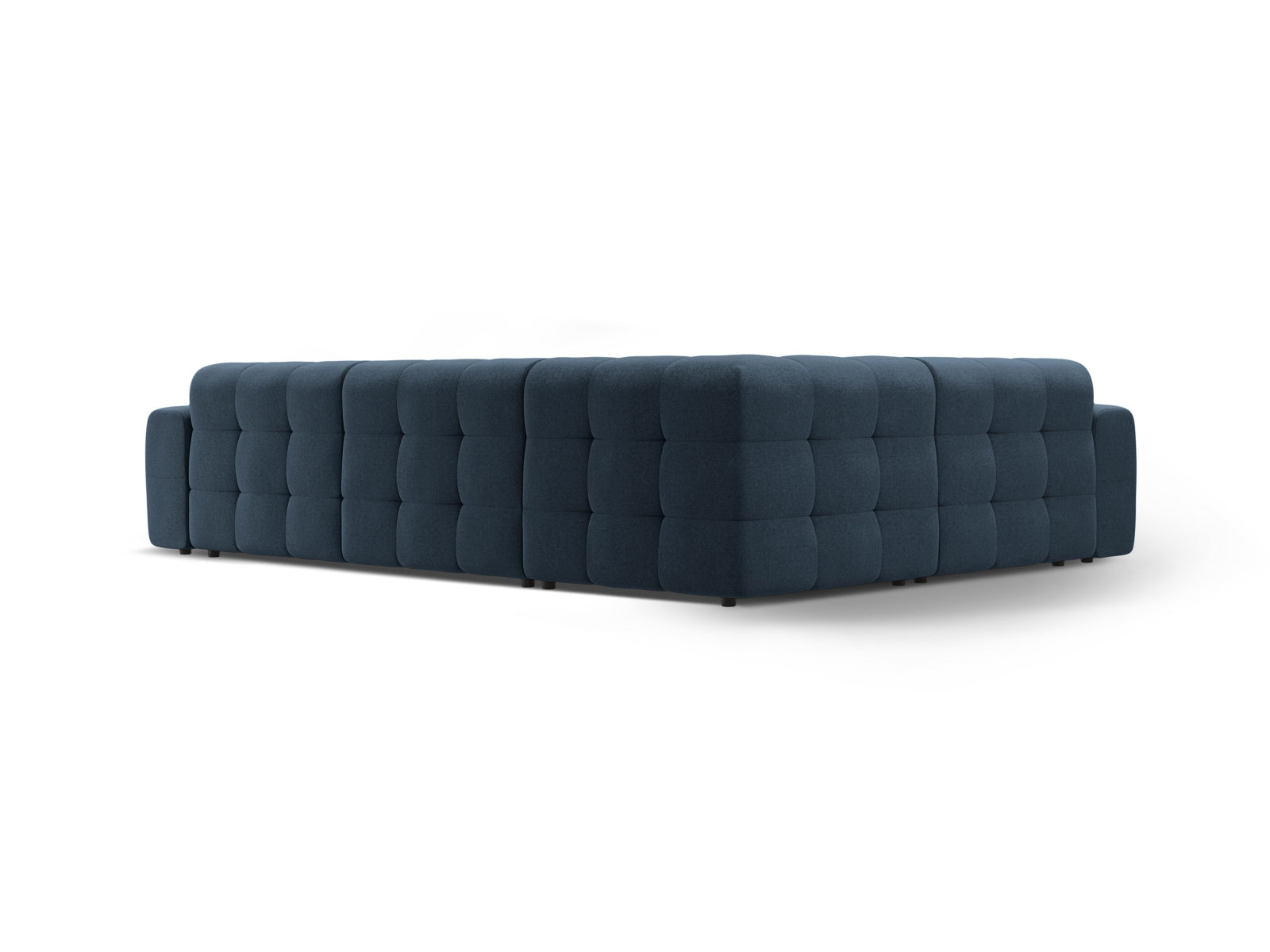 Modernes Kendal Ecksofa links für 6 Personen in edlem Navy Blue, ideal für gesellige Abende und stilvolle Einrichtung.