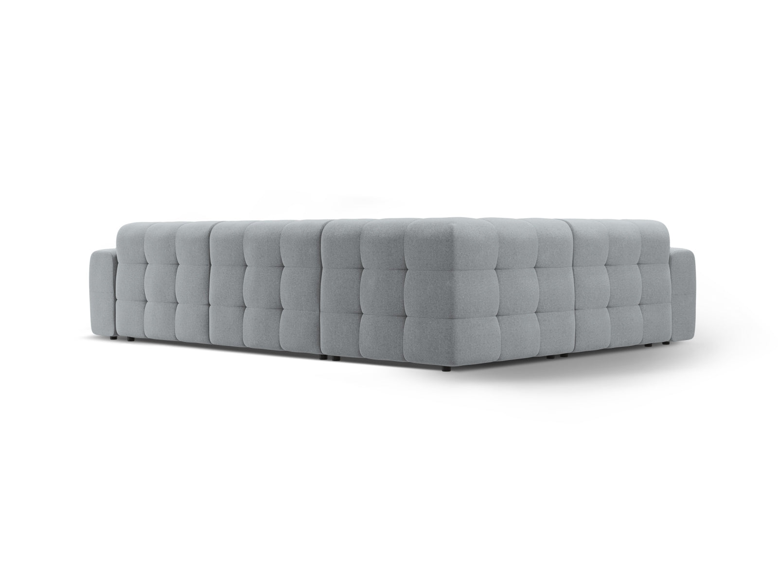 Elegantes Kendal Ecksofa links für 6 Personen in hochwertigem Platinum-Ottawa, ideal für gesellige Abende und stilvolle Einrichtung.
