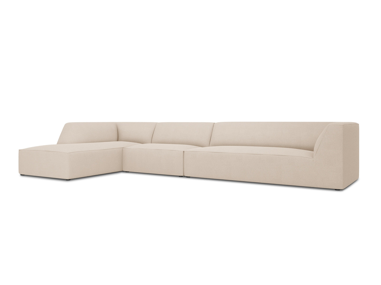 Stylisches Ruby Ecksofa links in Beige-Ottawa, 5-Sitzer von Micadoni, ideal für moderne Wohnräume und gemütliche Abende.