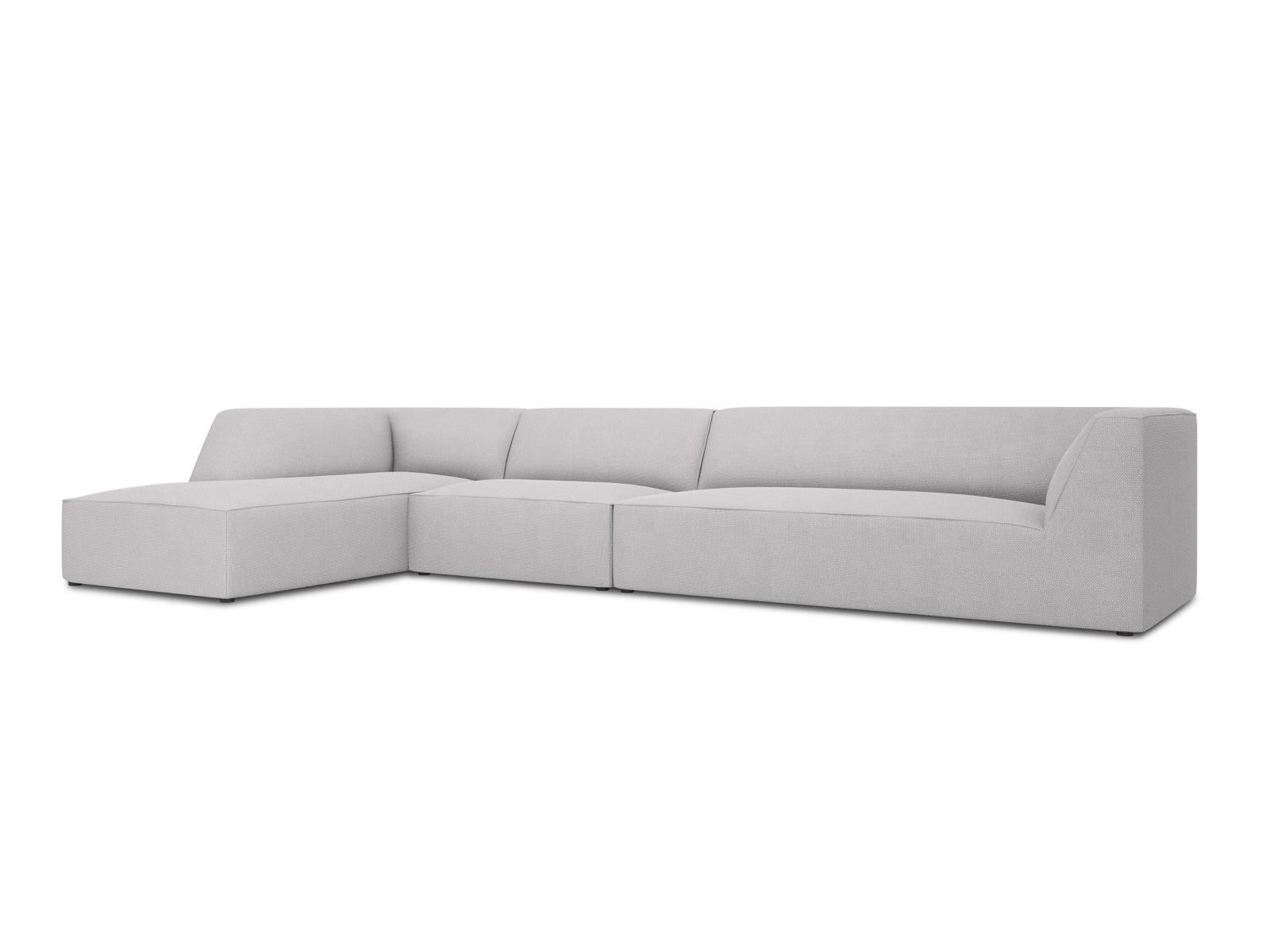 Stylisches Ruby Ecksofa in modernem Design, linksseitig, 5 Sitzer in elegantem Light Grey-Ottawa, ideal für jedes Wohnzimmer.