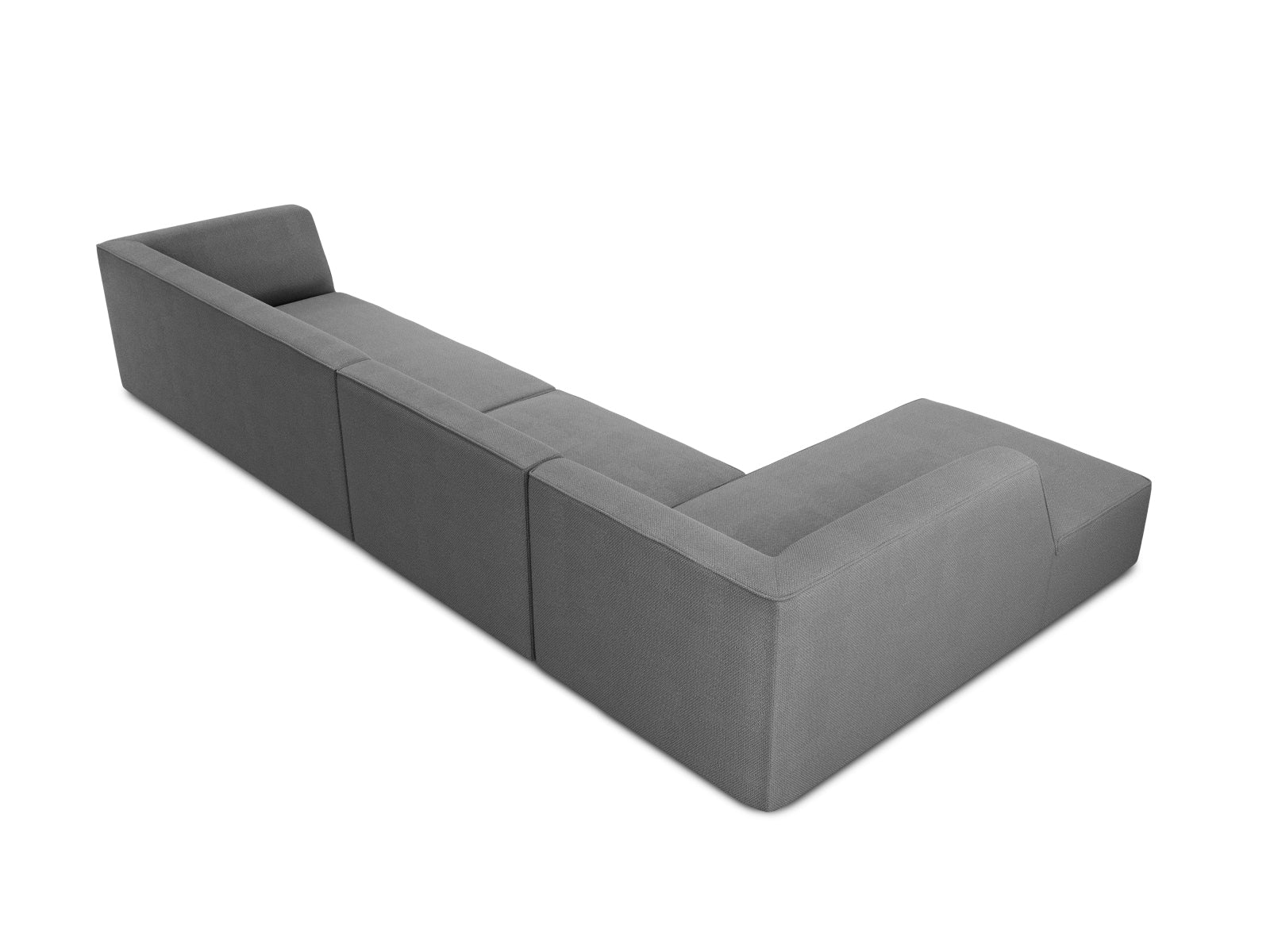 Elegantes, modulares 5-Sitzer Ecksofa Ruby in linker Ausführung, perfekt für stilvolle und einladende Wohnbereiche.