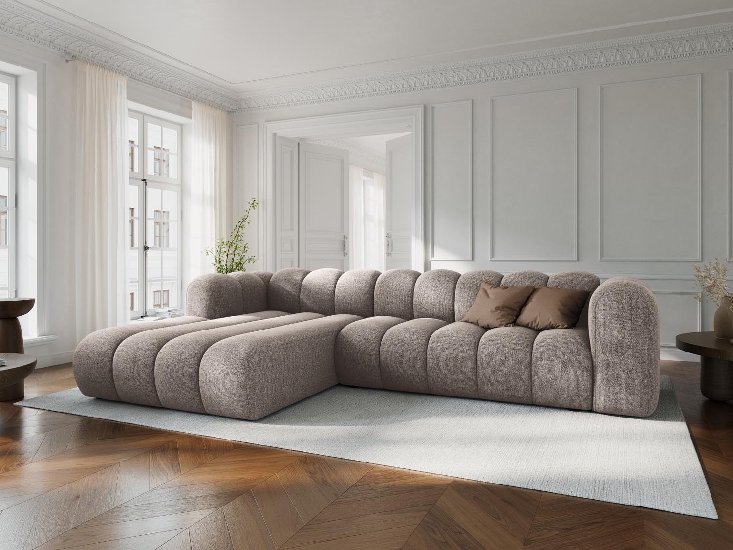 Entdecken Sie das Lupine Ecksofa von Micadoni – stilvoll, modular und komfortabel. Perfekt für Ihr modernes Wohnzimmer!