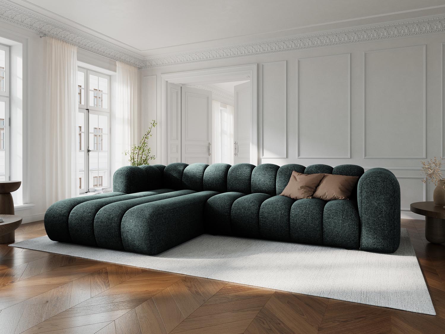 Entdecken Sie das Lupine Ecksofa von Micadoni: stilvolles Design, modular und bequem. Perfekt für Ihr Wohnzimmer!