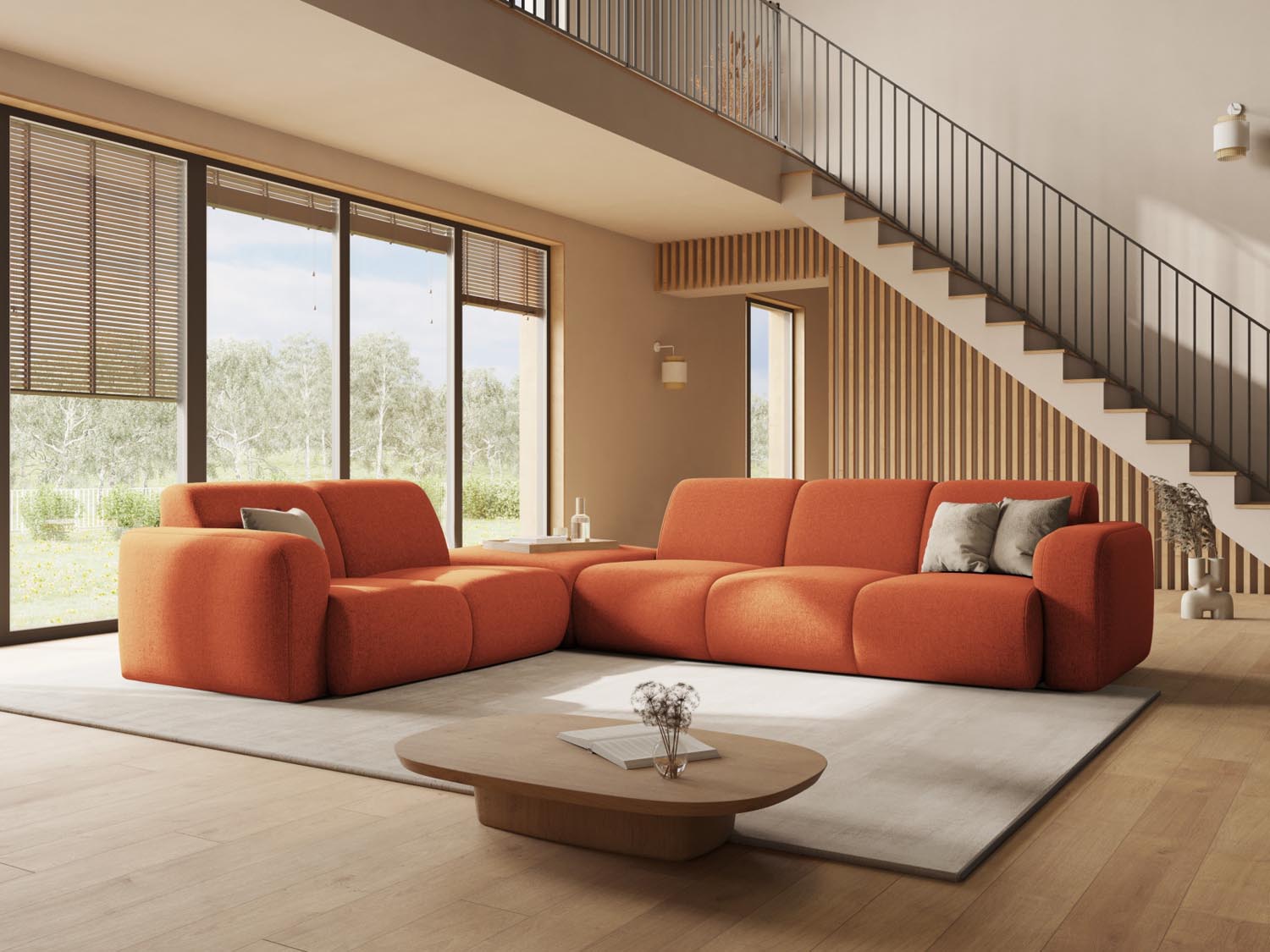 Entdecken Sie das Molino Ecksofa links 6 Sitzer von Micadoni – stilvolles Design, optimaler Komfort und Platz für die ganze Familie. Ideal für Ihr Wohnzimmer!