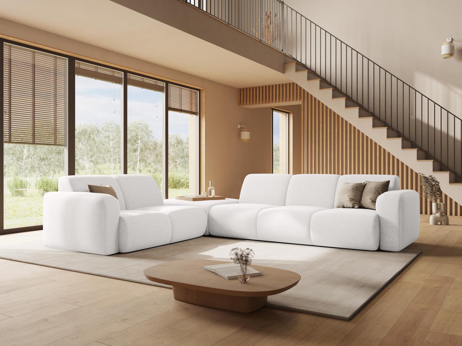 Entdecken Sie das Molino Ecksofa links 6 Sitzer von Micadoni – stilvolles Design, optimaler Komfort und Platz für die ganze Familie.