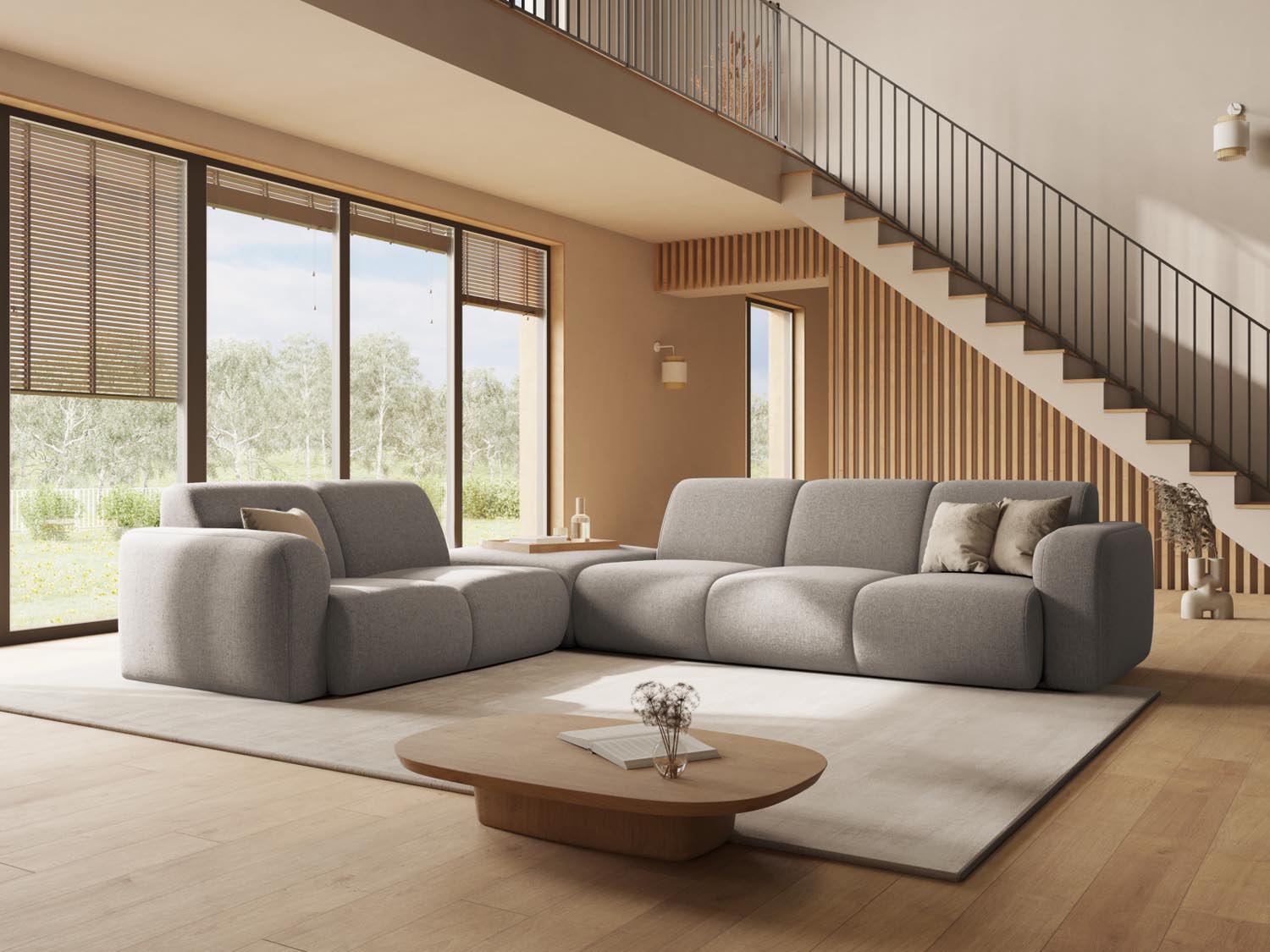 Entdecken Sie das Molino Ecksofa links 6 Sitzer von Micadoni – stilvolles Design, optimaler Komfort und Platz für die ganze Familie.