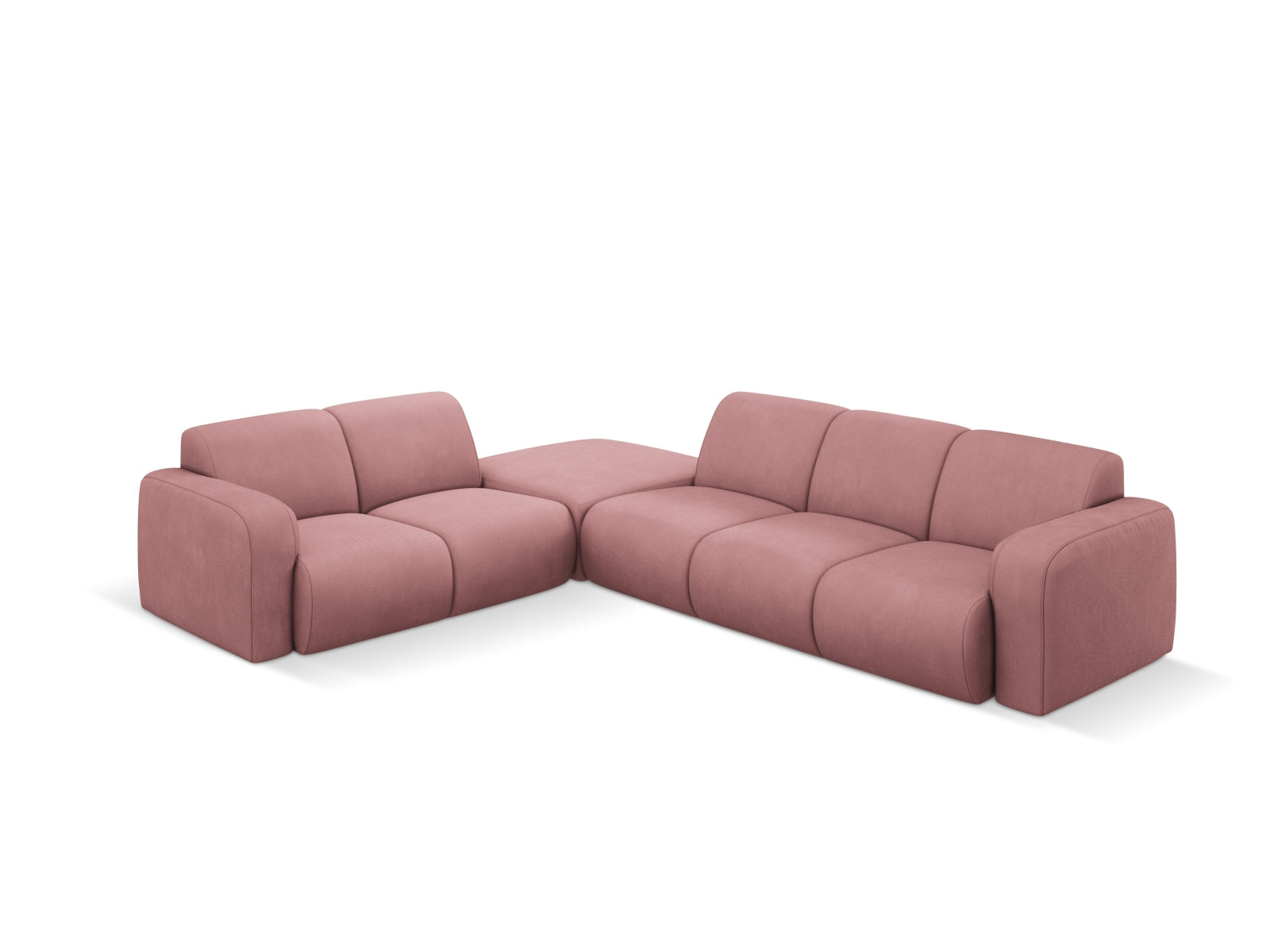 Stylisches Molino Ecksofa links für 6 Personen in lebhaftem Pink, ideal für moderne Wohnräume und gemütliche Abende.