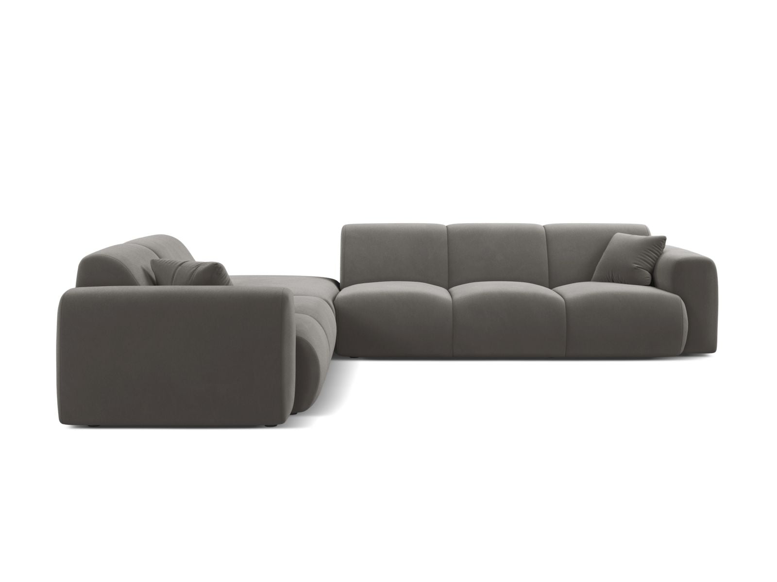 Stylisches 6-Sitzer Ecksofa links Molino in elegantem Grau, ideal für moderne Wohnräume, von Micadoni.