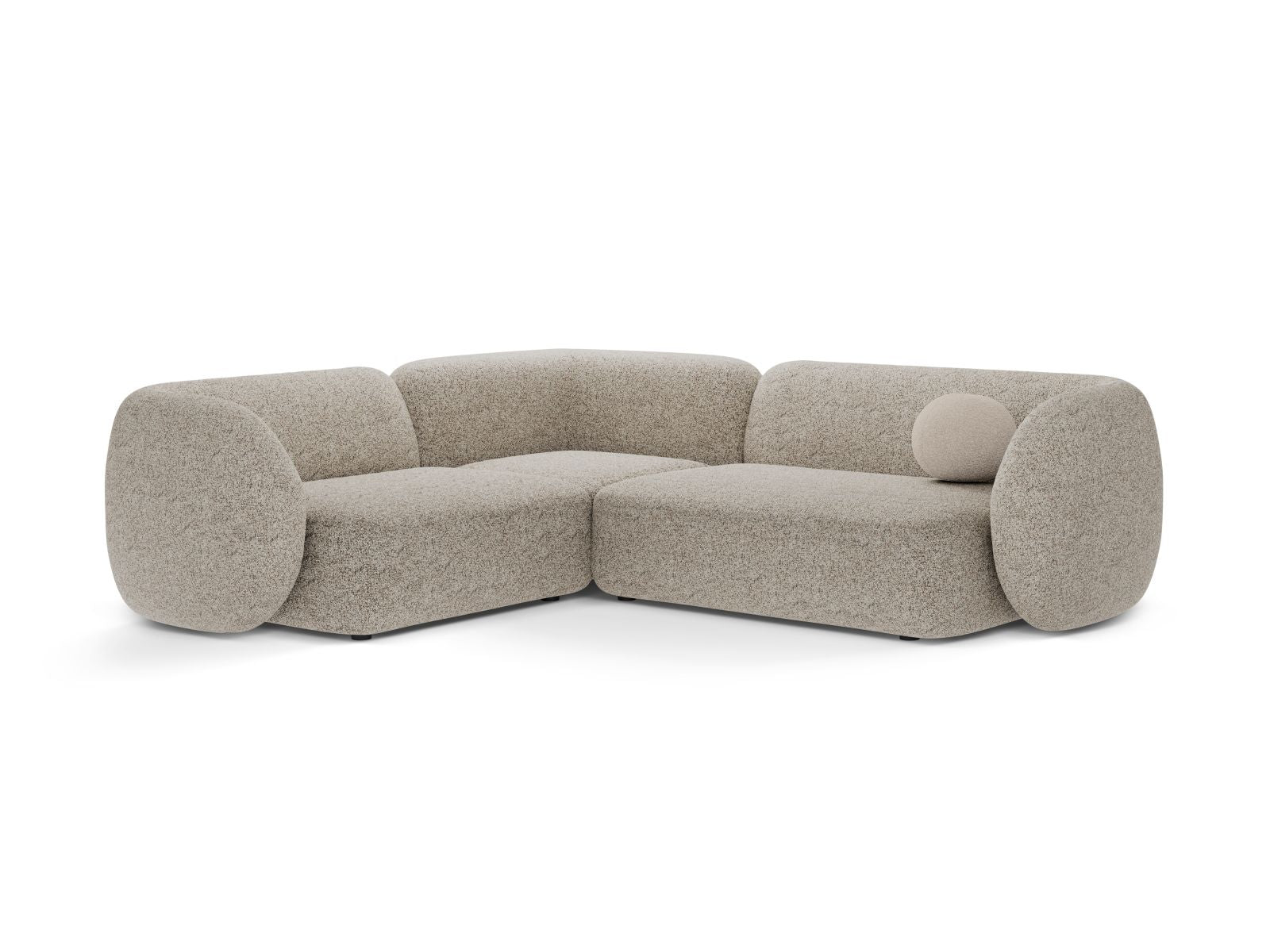 4-Sitzer Ecksofa links modular Kate in Beige Melange-Puente präsentiert im Onlineshop von KAQTU Design AG. Ecksofa links ist von Micadoni