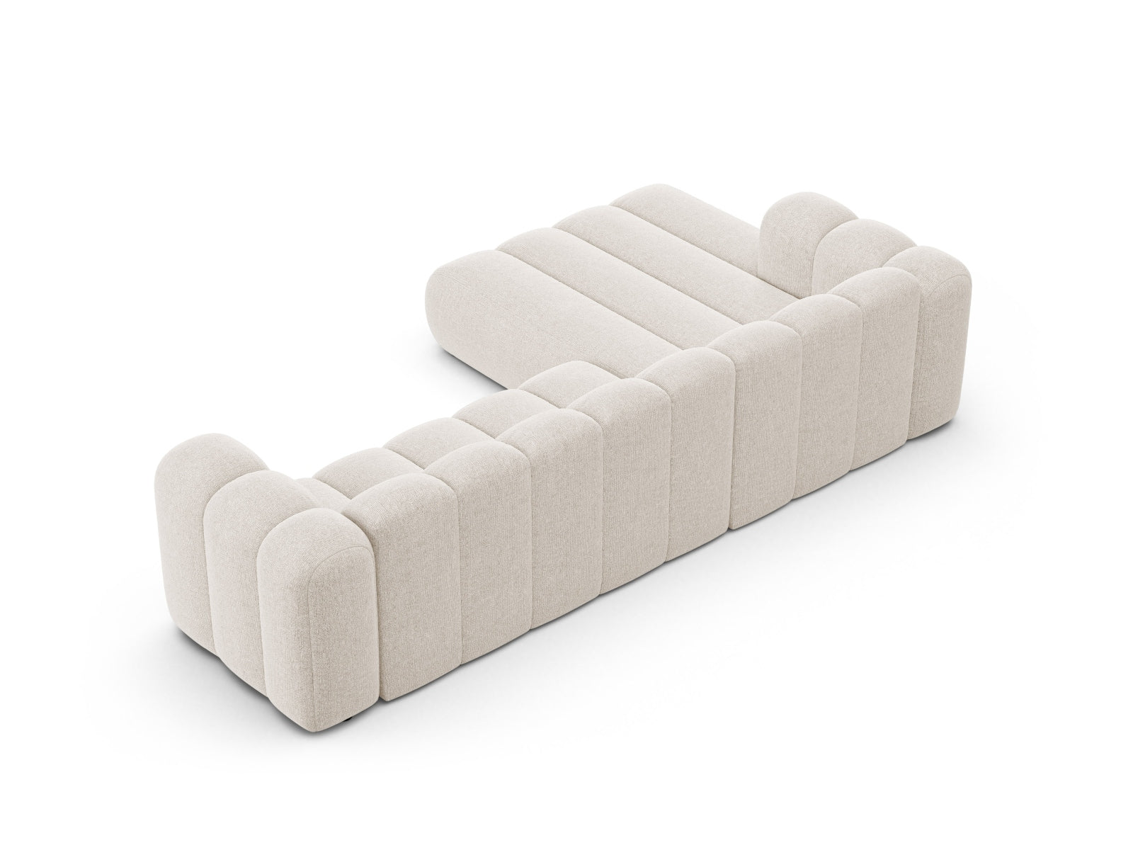 Erleben Sie das stilvolle Lupine Ecksofa links von Micadoni – ein 4-Sitzer, der modernes Design mit höchstem Komfort vereint. Ideal für Ihr Wohnzimmer!