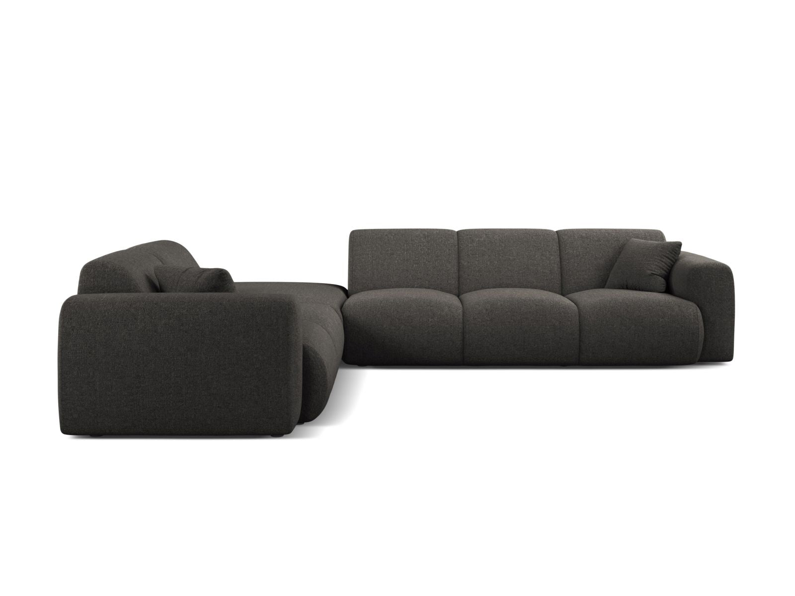 Stylisches 6-Sitzer Ecksofa links Molino in Dunkelgrau, ideal für moderne Wohnräume, von Micadoni, präsentiert von KAQTU Design AG.