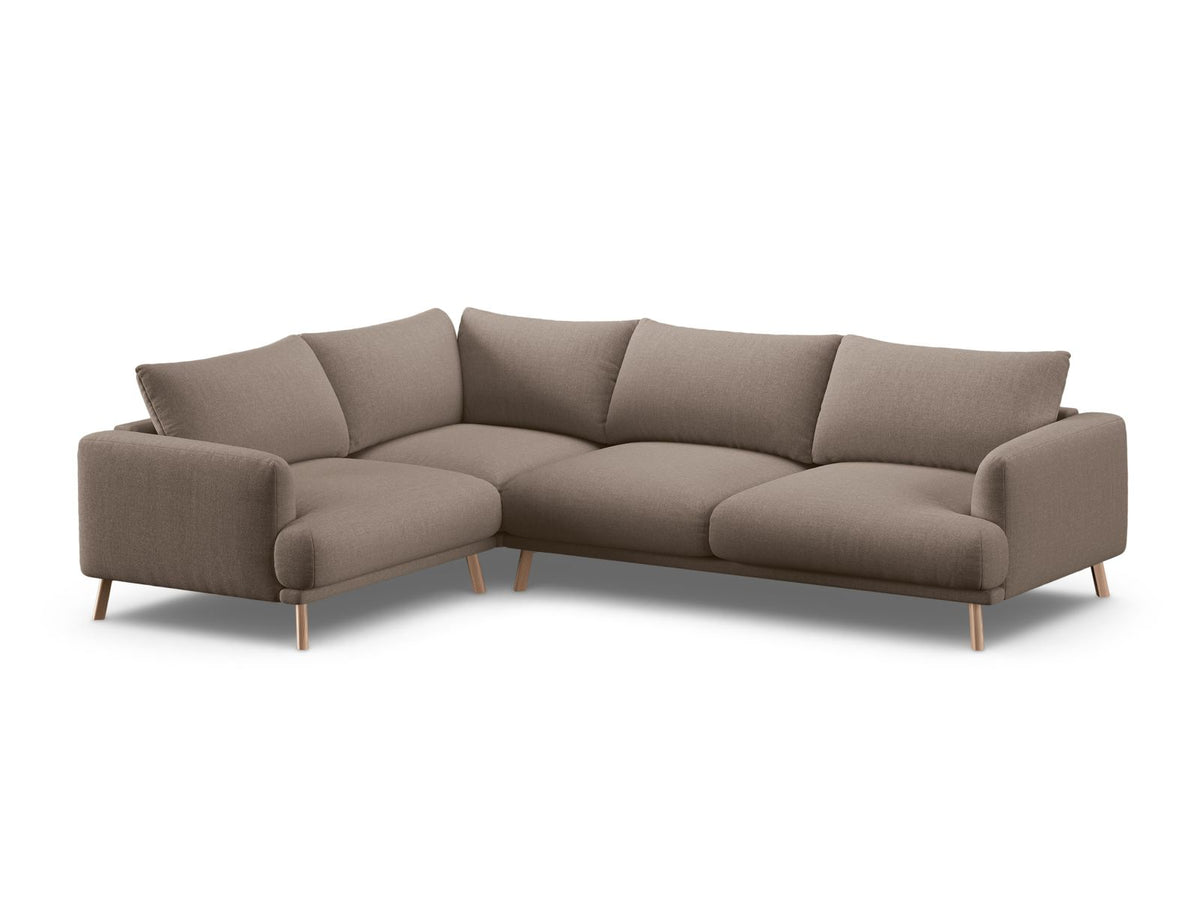 4-Sitzer Ecksofa links Naomi in Cappuccino-Liberty präsentiert im Onlineshop von KAQTU Design AG. Ecksofa links ist von Micadoni