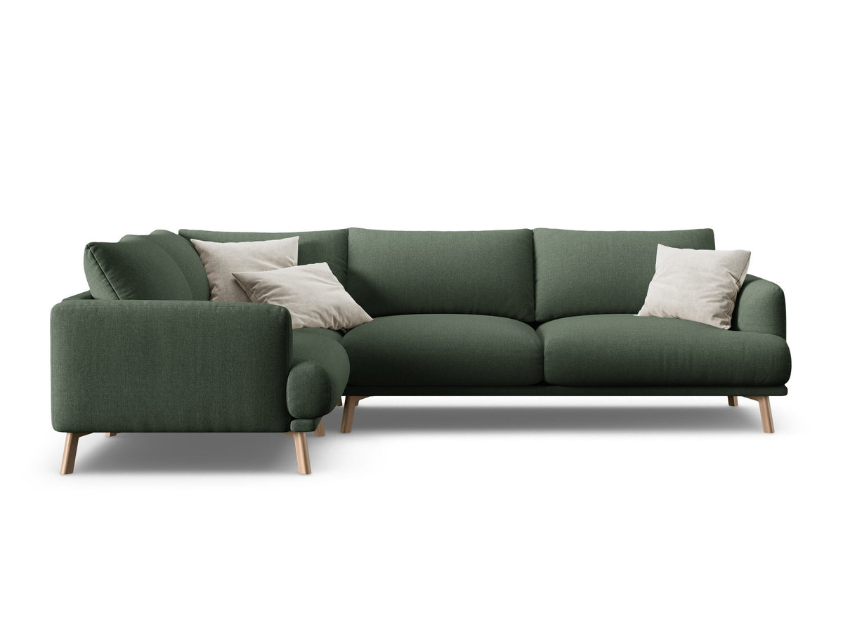 4-Sitzer Ecksofa links Naomi in Moss Green-Liberty präsentiert im Onlineshop von KAQTU Design AG. Ecksofa links ist von Micadoni