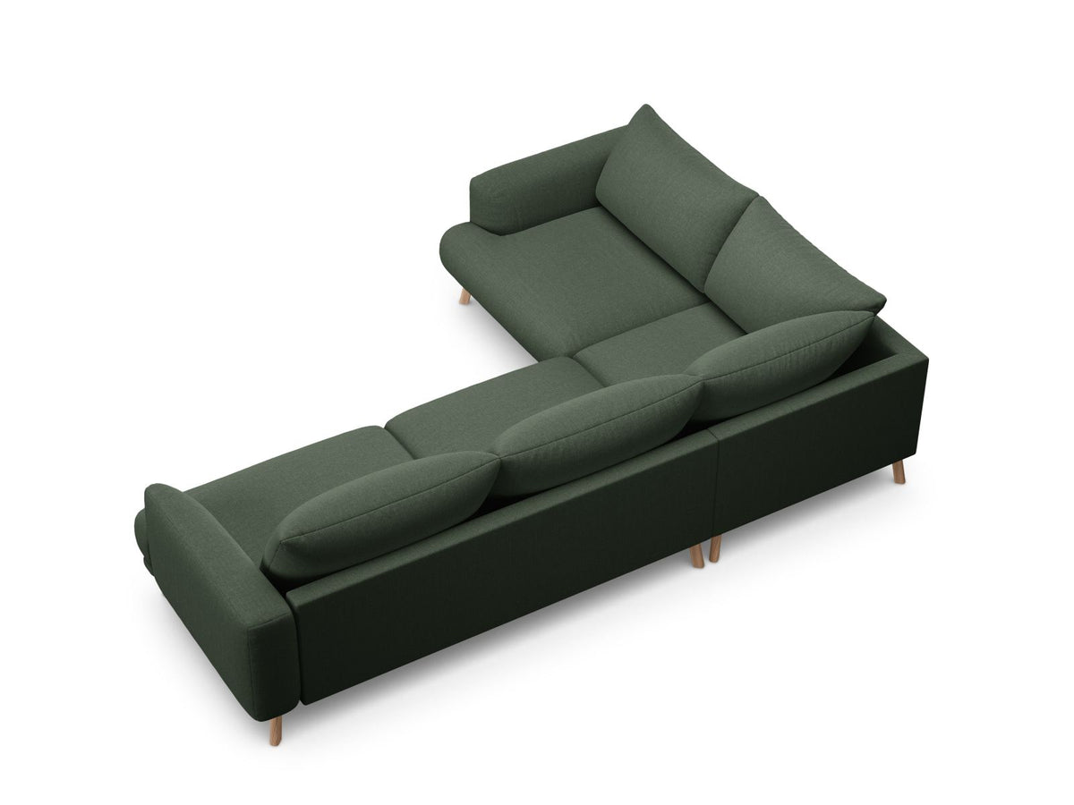 4-Sitzer Ecksofa links Naomi in Moss Green-Liberty präsentiert im Onlineshop von KAQTU Design AG. Ecksofa links ist von Micadoni