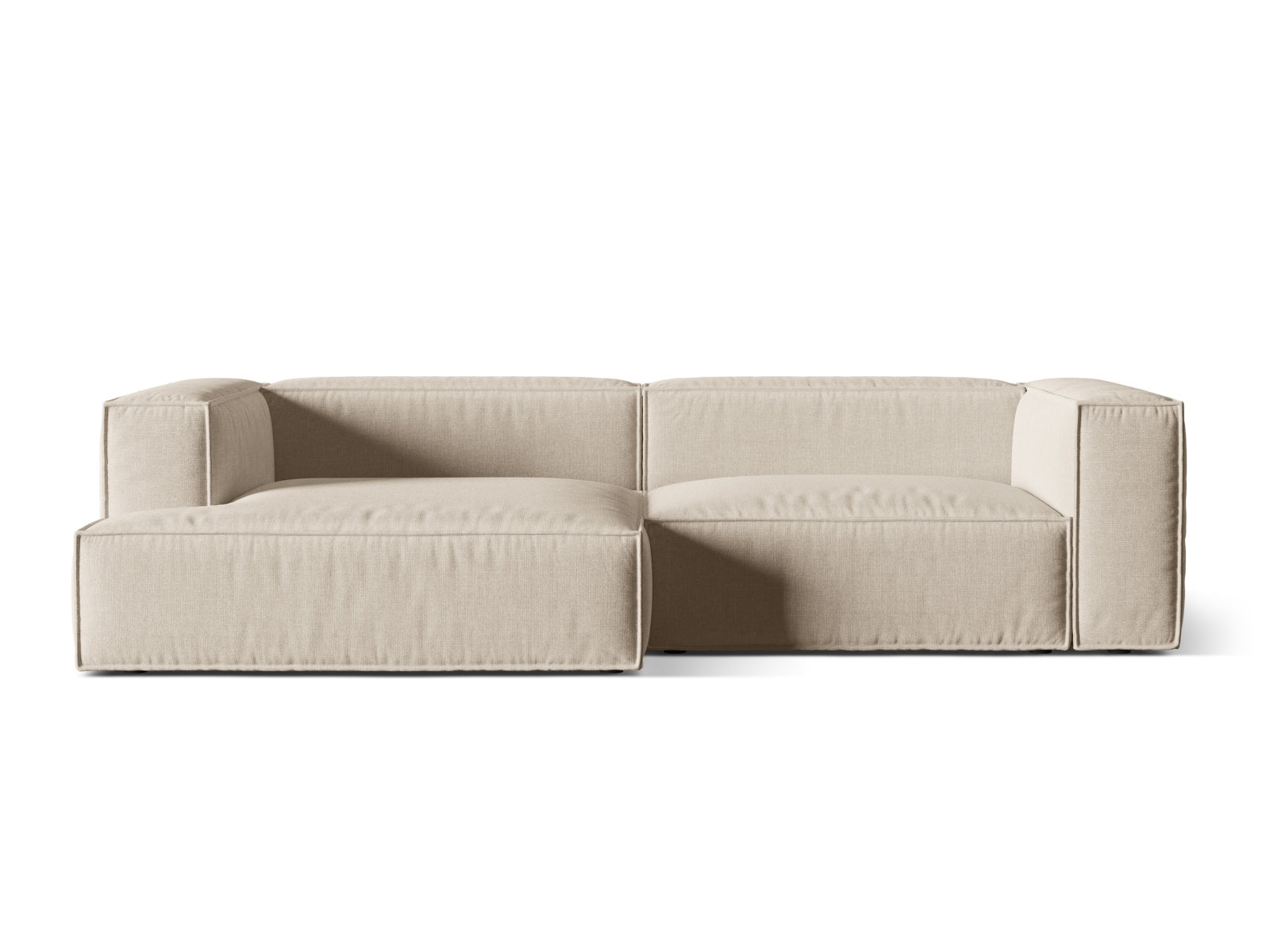4-Sitzer Ecksofa links modular Nuria in Beige-Liberty präsentiert im Onlineshop von KAQTU Design AG. Ecksofa links ist von Micadoni