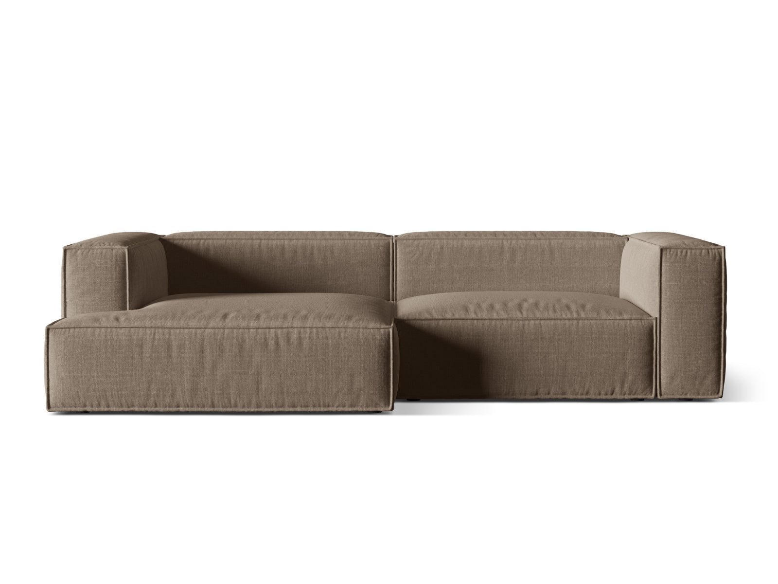 4-Sitzer Ecksofa links modular Nuria in Cappuccino-Liberty präsentiert im Onlineshop von KAQTU Design AG. Ecksofa links ist von Micadoni