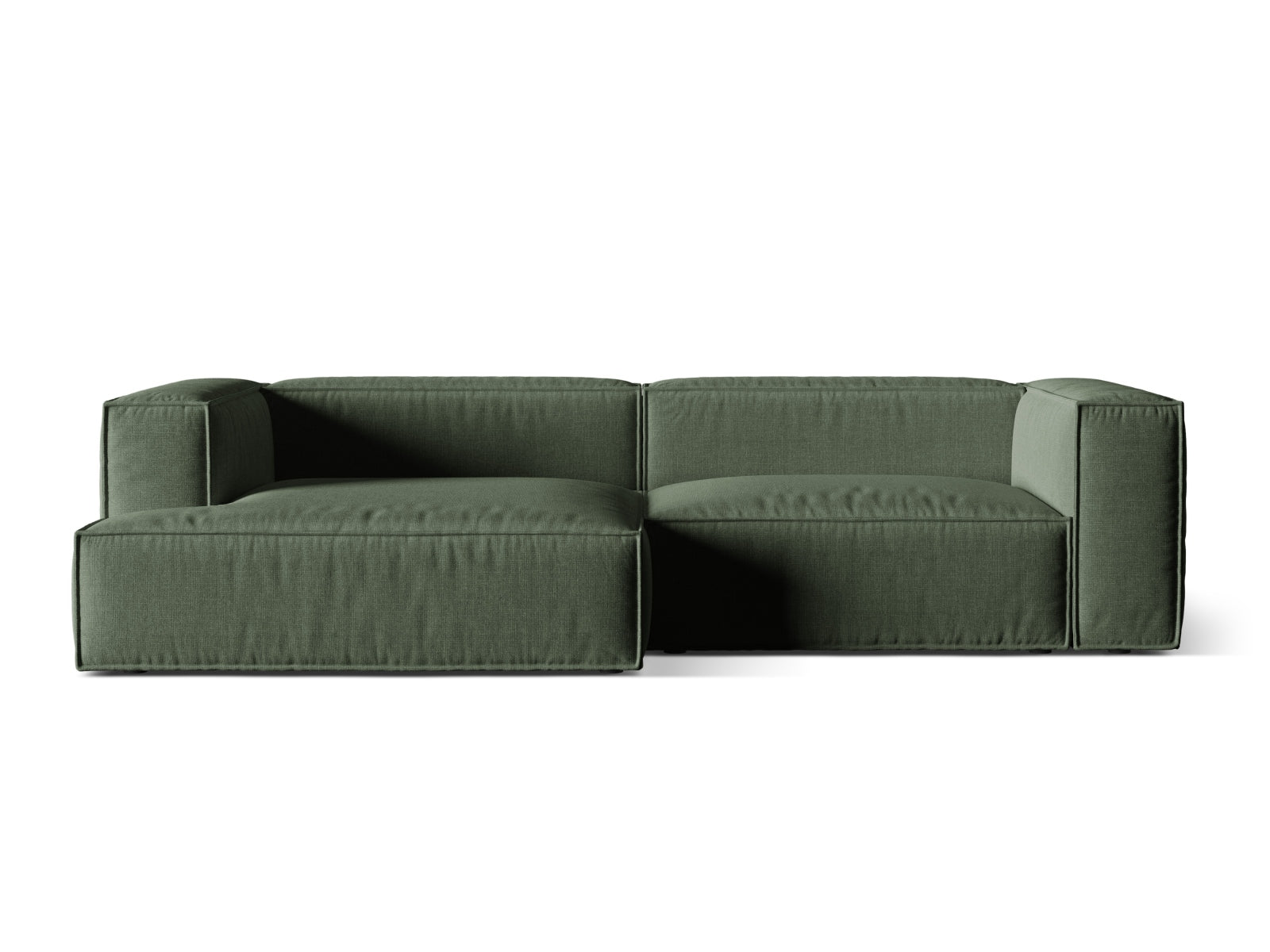 4-Sitzer Ecksofa links modular Nuria in Moss Green-Liberty präsentiert im Onlineshop von KAQTU Design AG. Ecksofa links ist von Micadoni